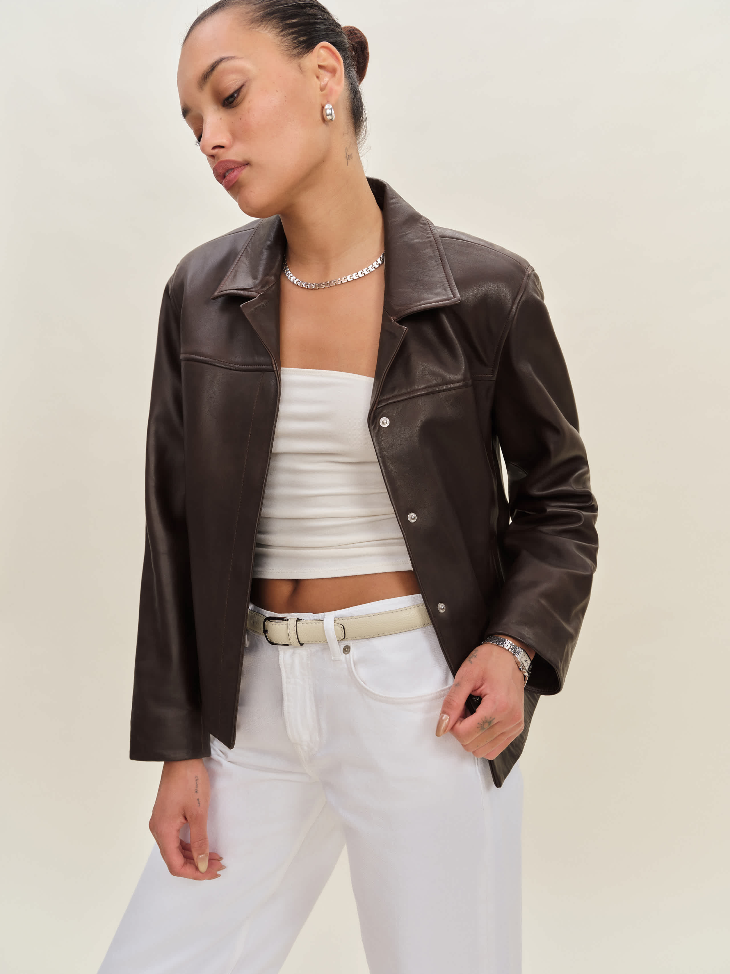 Reformation Veda Louisa Leather Jacket