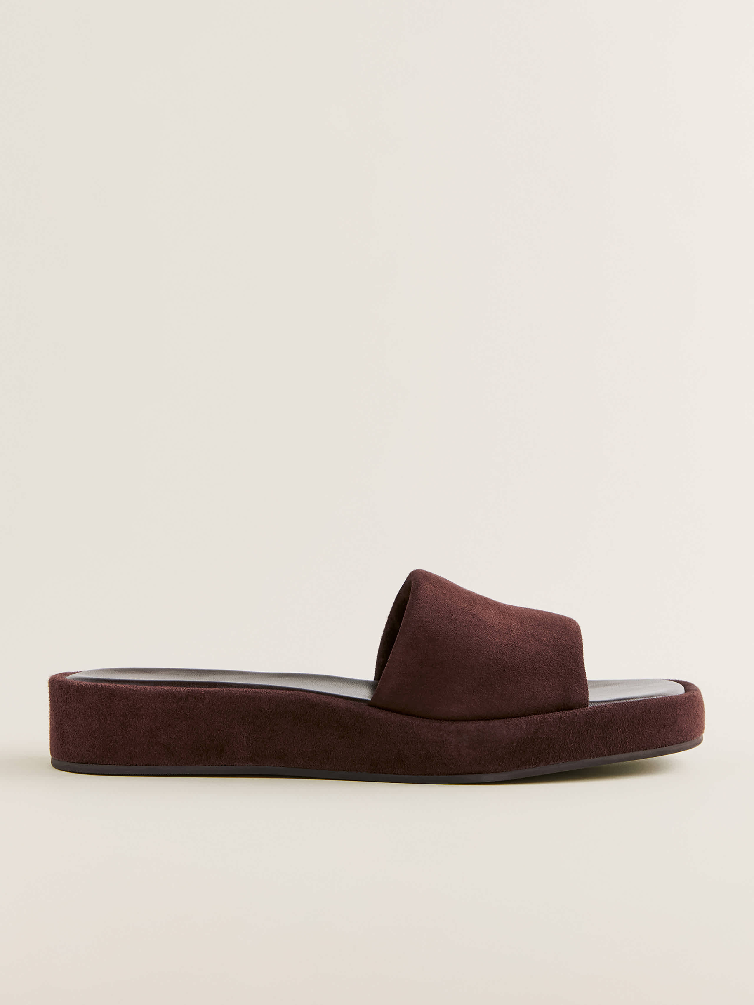 Reformation Esme Platform Sandal In Espresso Suede