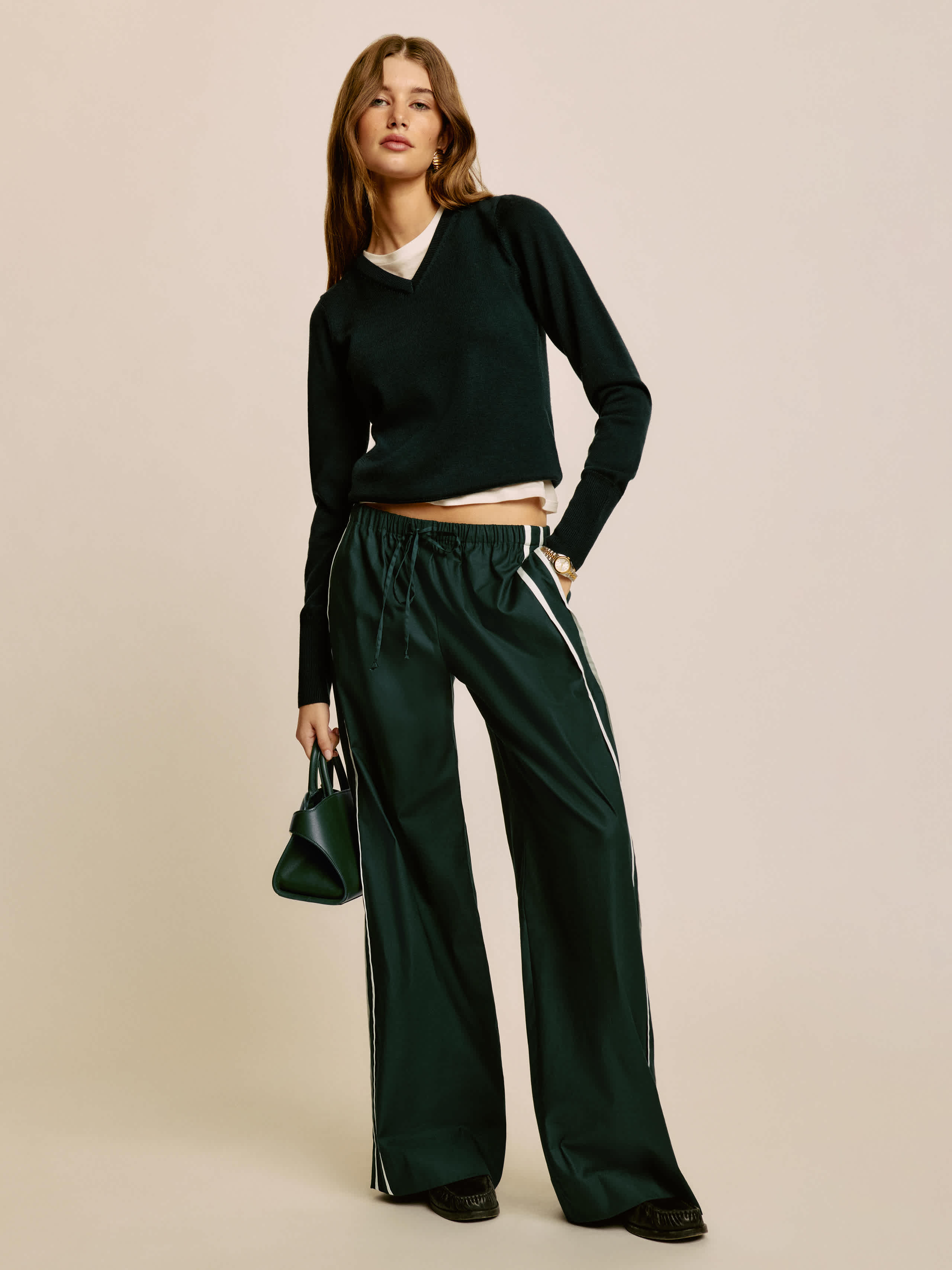 Reformation Trouseralon En Popeline Julien Spécial Petites