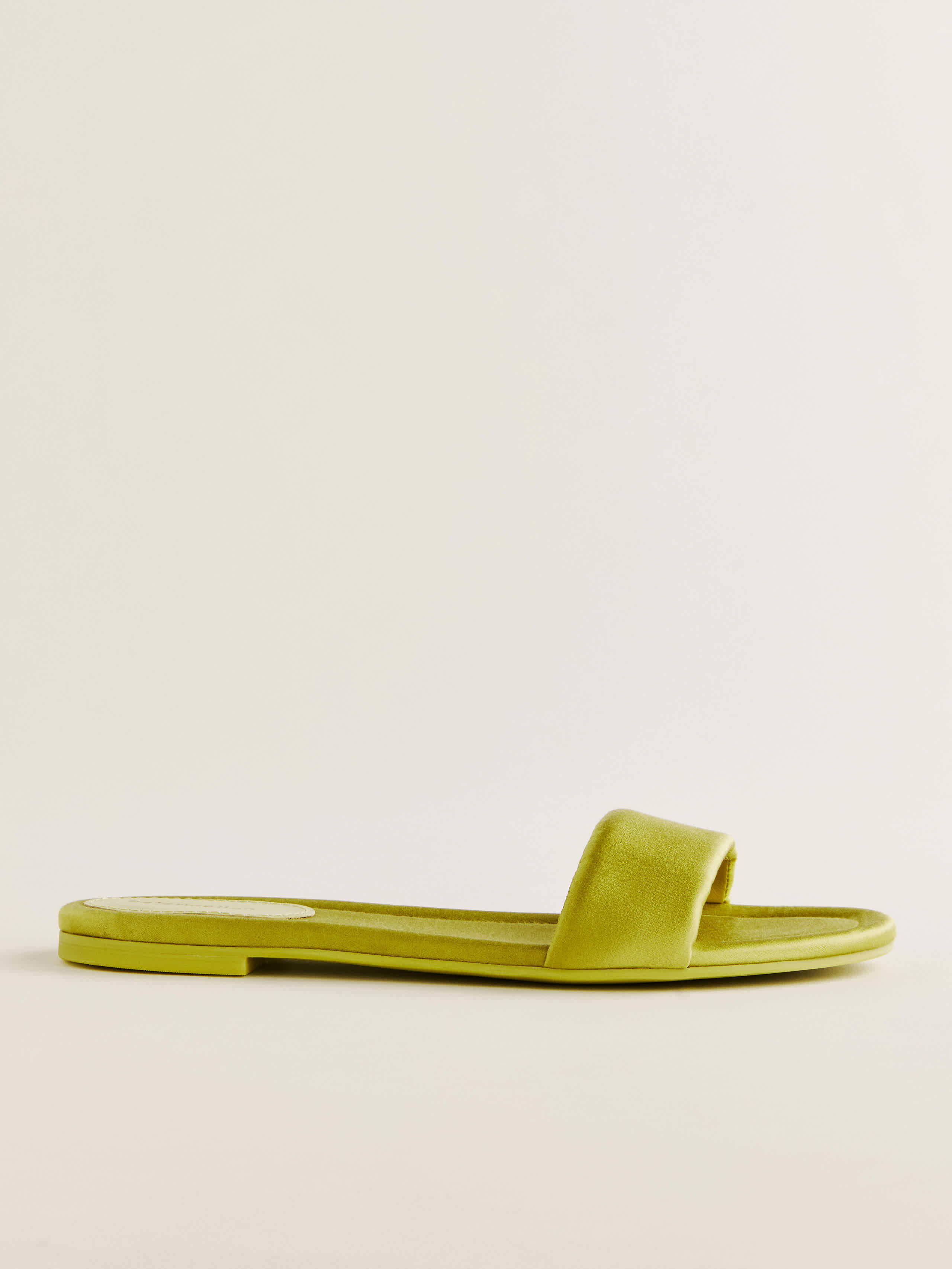 Reformation Tory Mule Sandal In Kiwi Satin