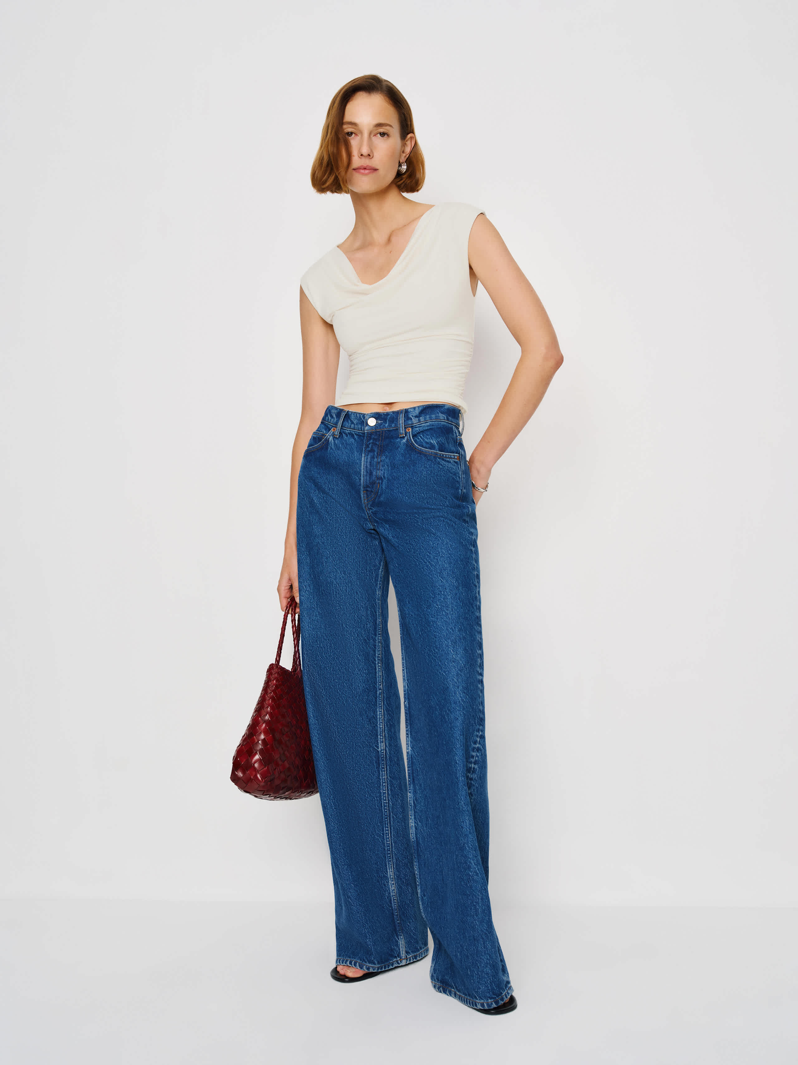 Reformation Aletta Knit Top In White