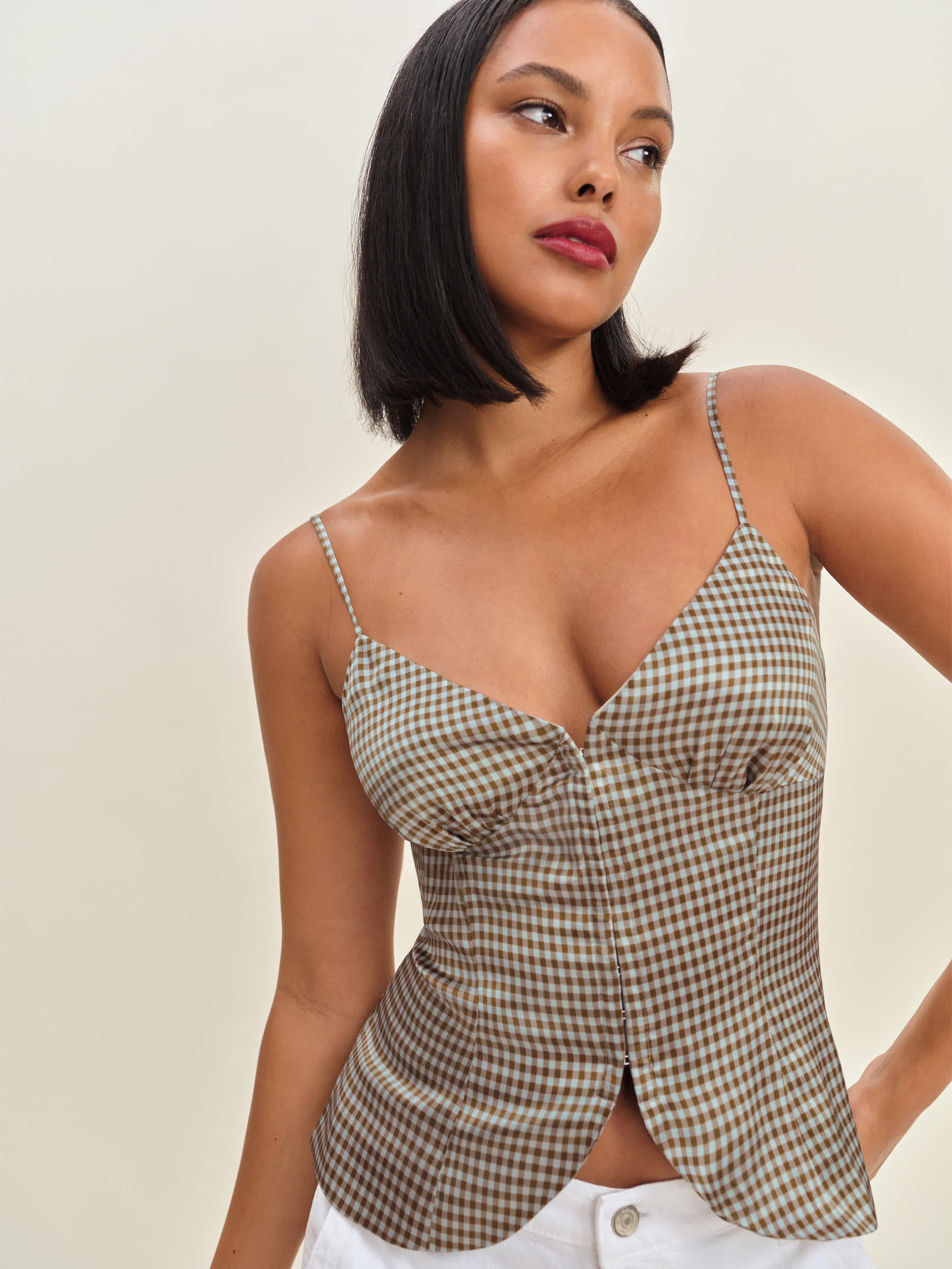 Reformation Lumi Silk Top