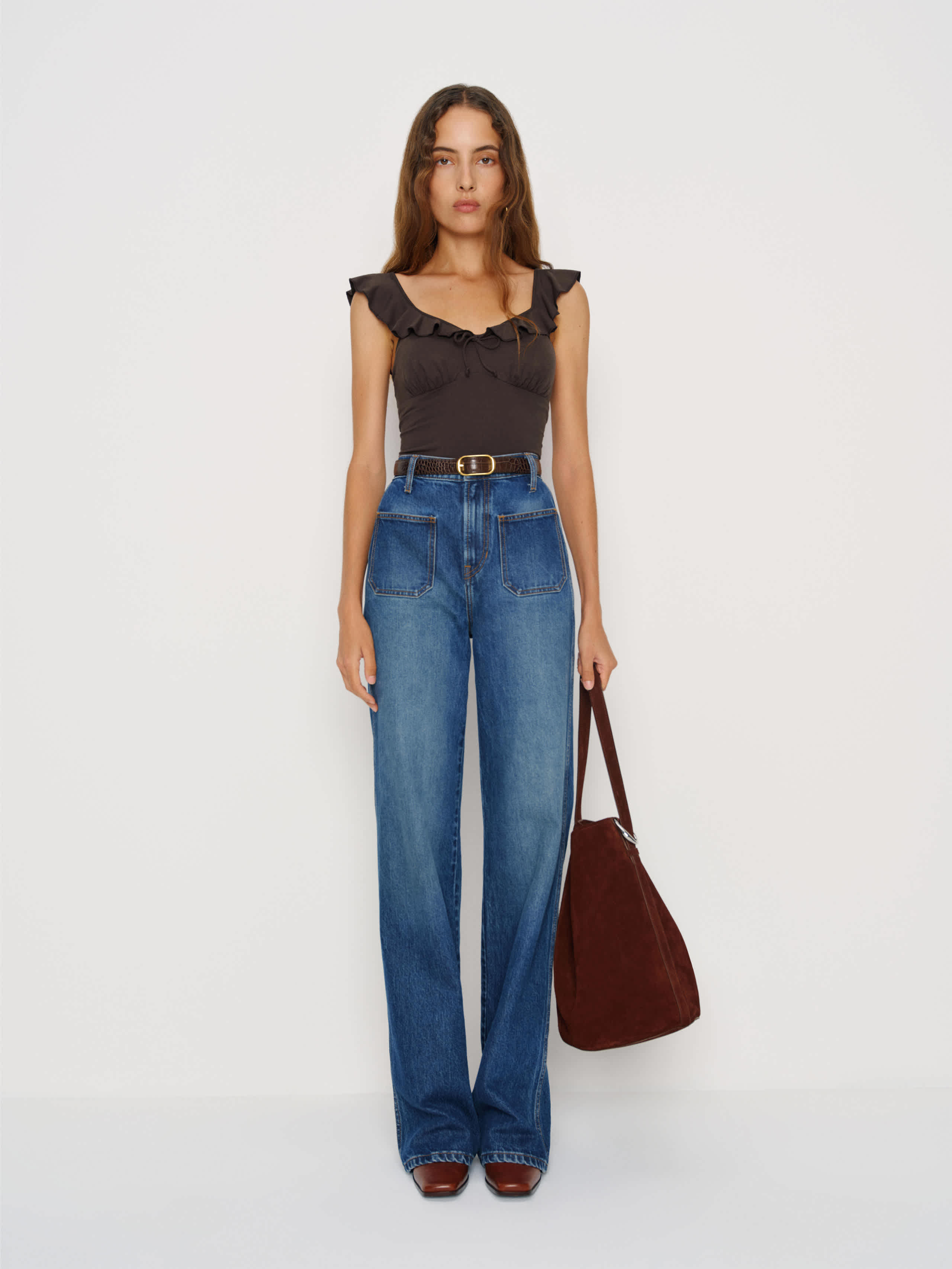 Reformation Lemmy Knit Top In Black