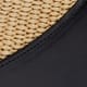 Cuir noir raphia naturel