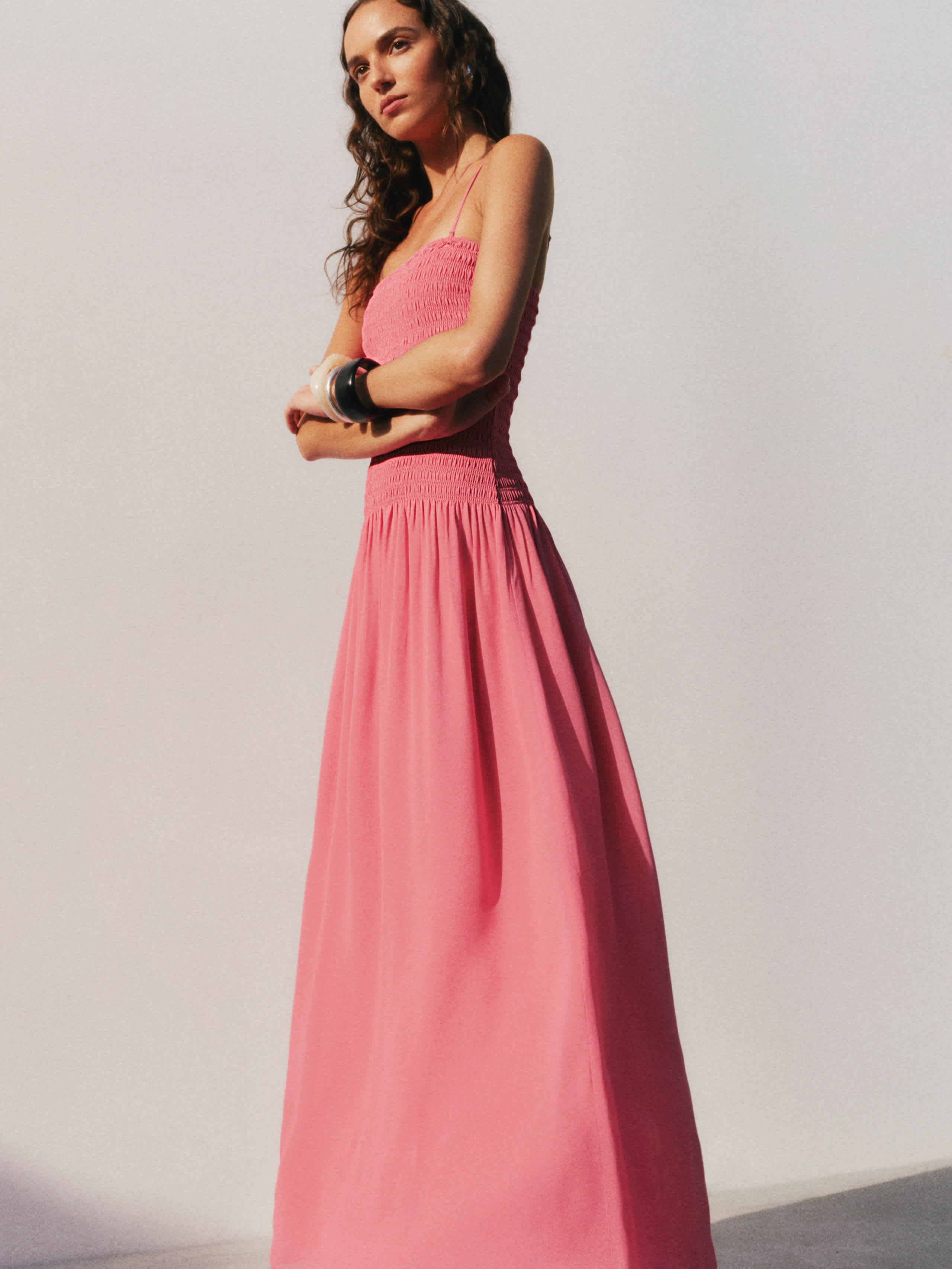 Reformation Robe Rudy In Pink