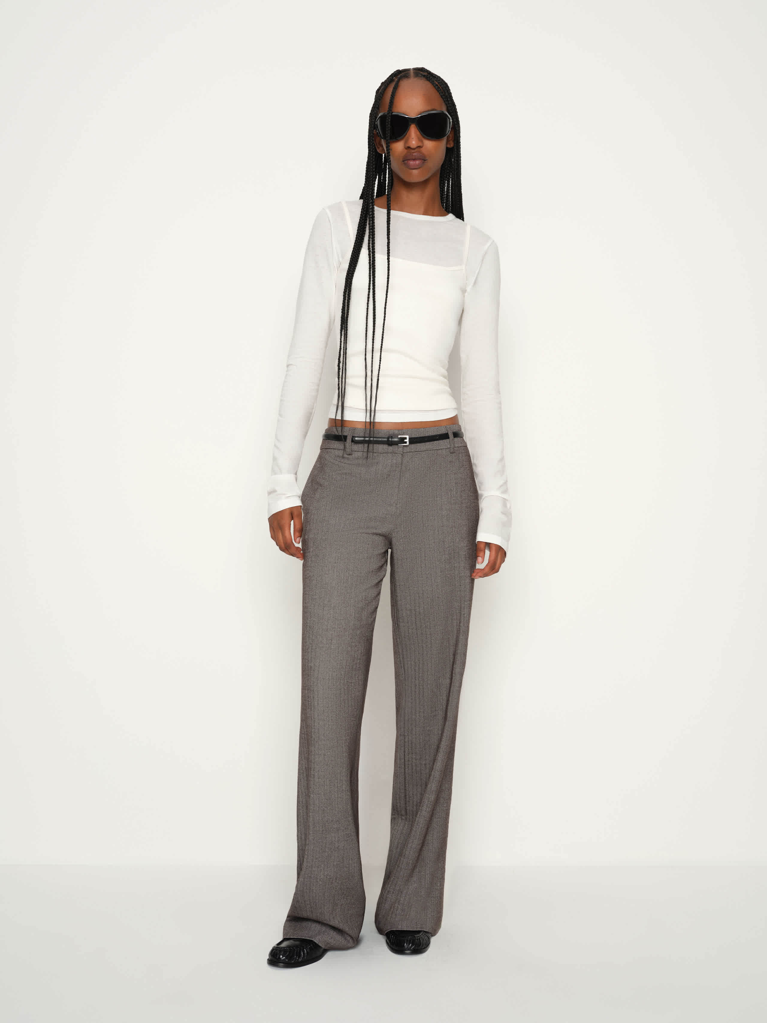 Reformation Gisele Low Rise Pant In Black