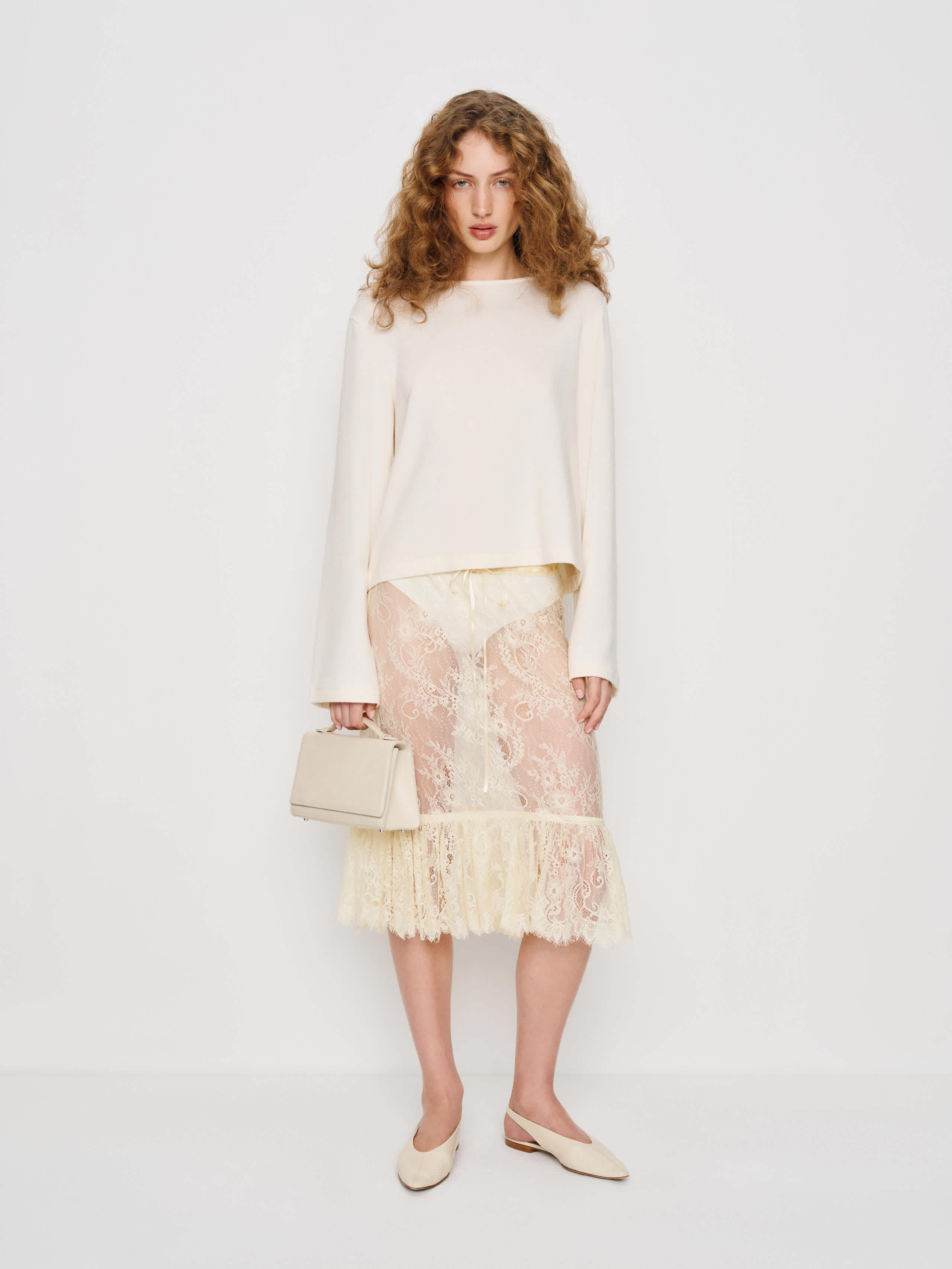Reformation Delcy Low Waist Skirt In Neutral