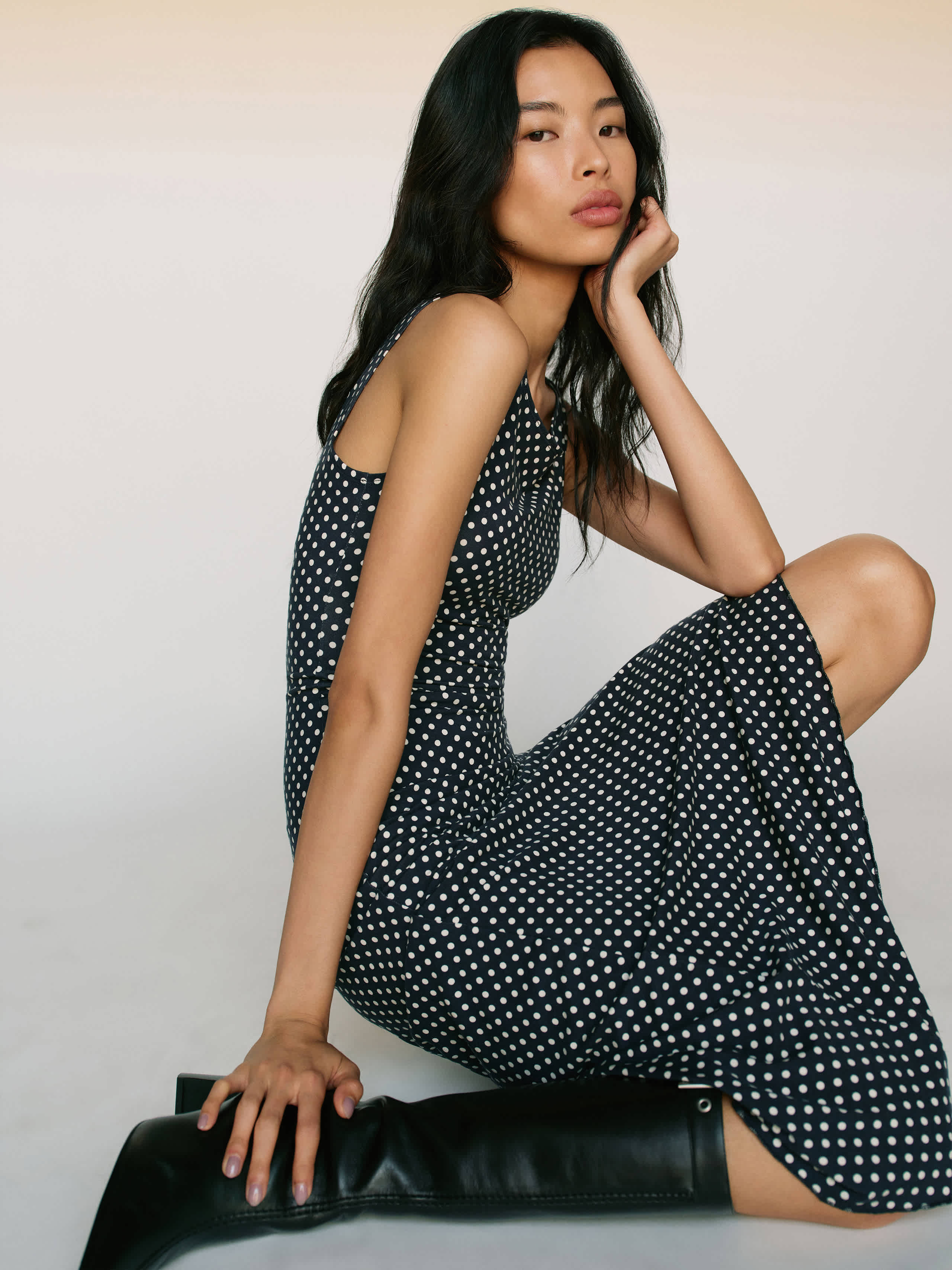 Reformation Luke Knit Dress In Blue