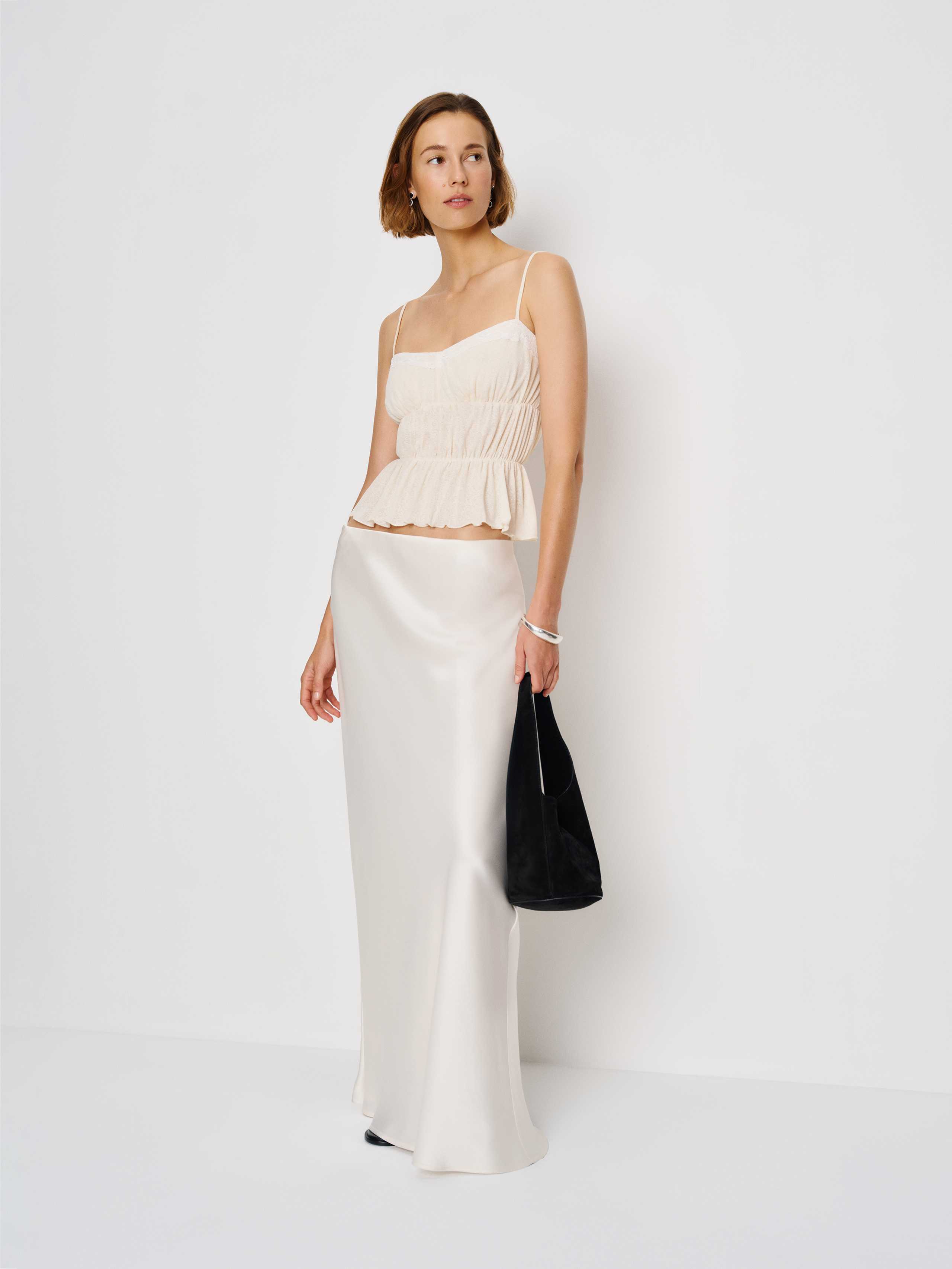 Reformation Delano Knit Top In Neutral