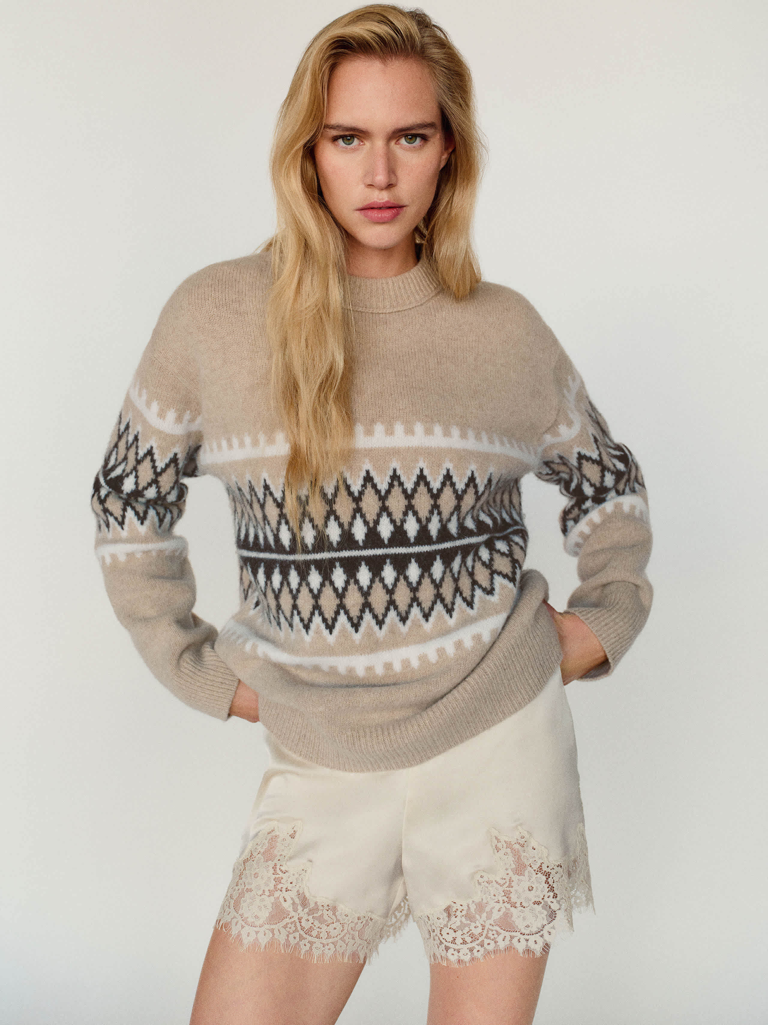 Reformation Fabian Regenerative Wool Crew In Neutral