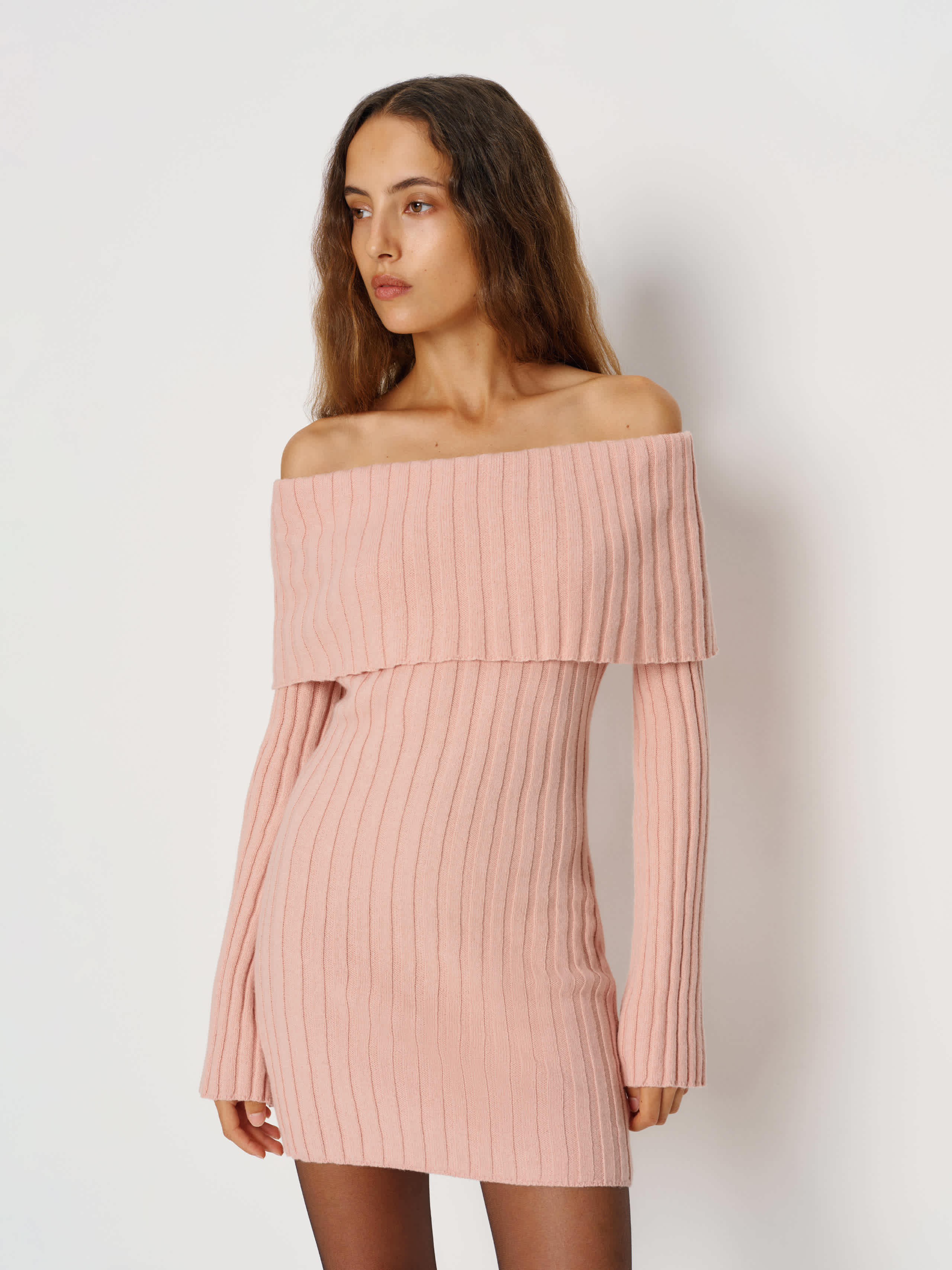 Reformation Lacey Cashmere Blend Sweater Dress In Pink
