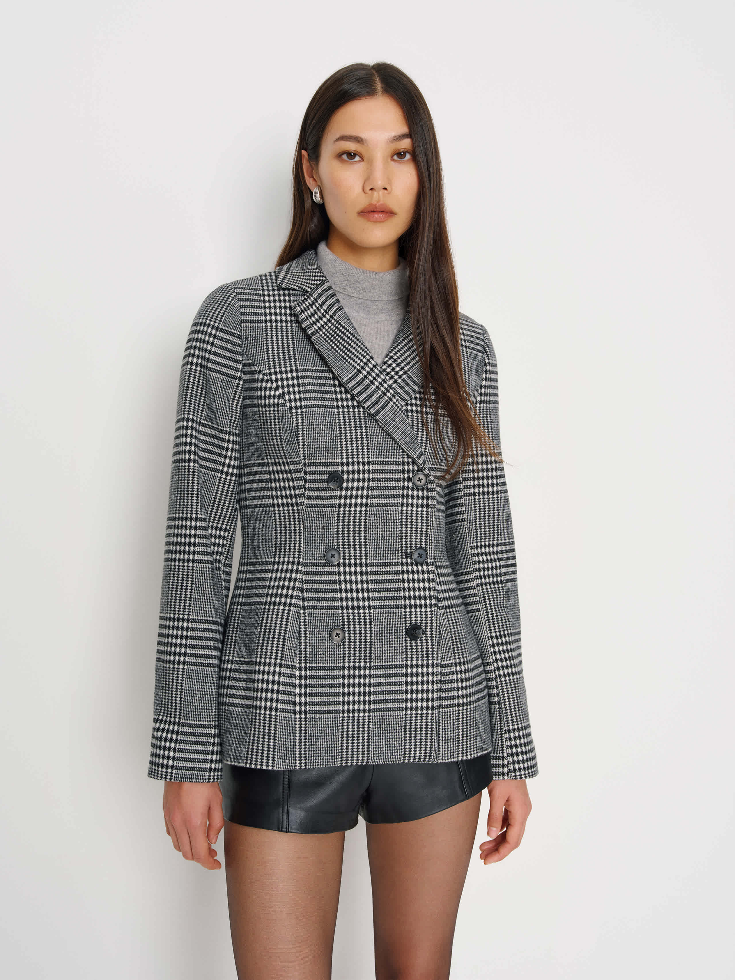 Reformation Caden Blazer In Gray
