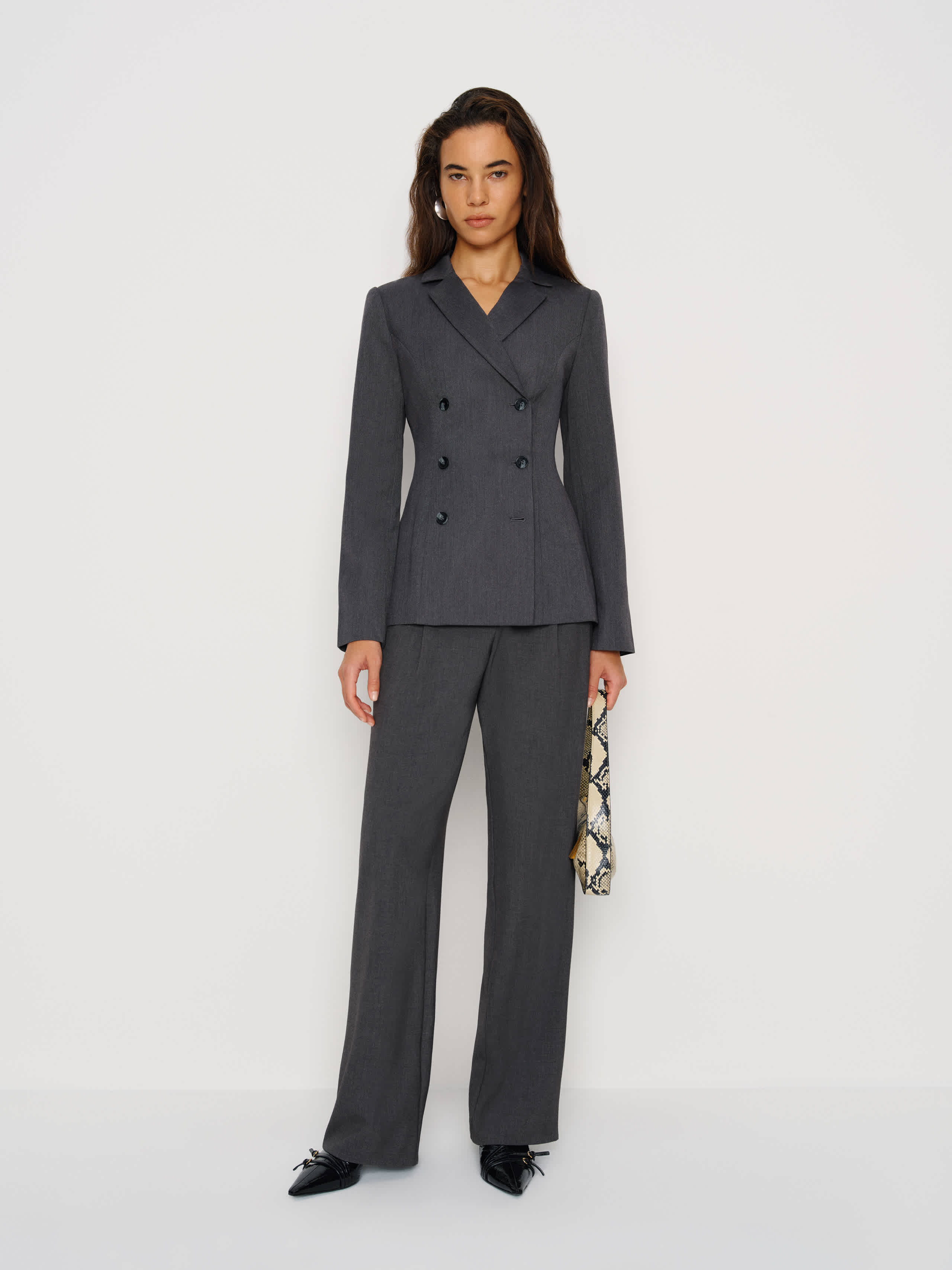 Reformation Caden Blazer In Blue