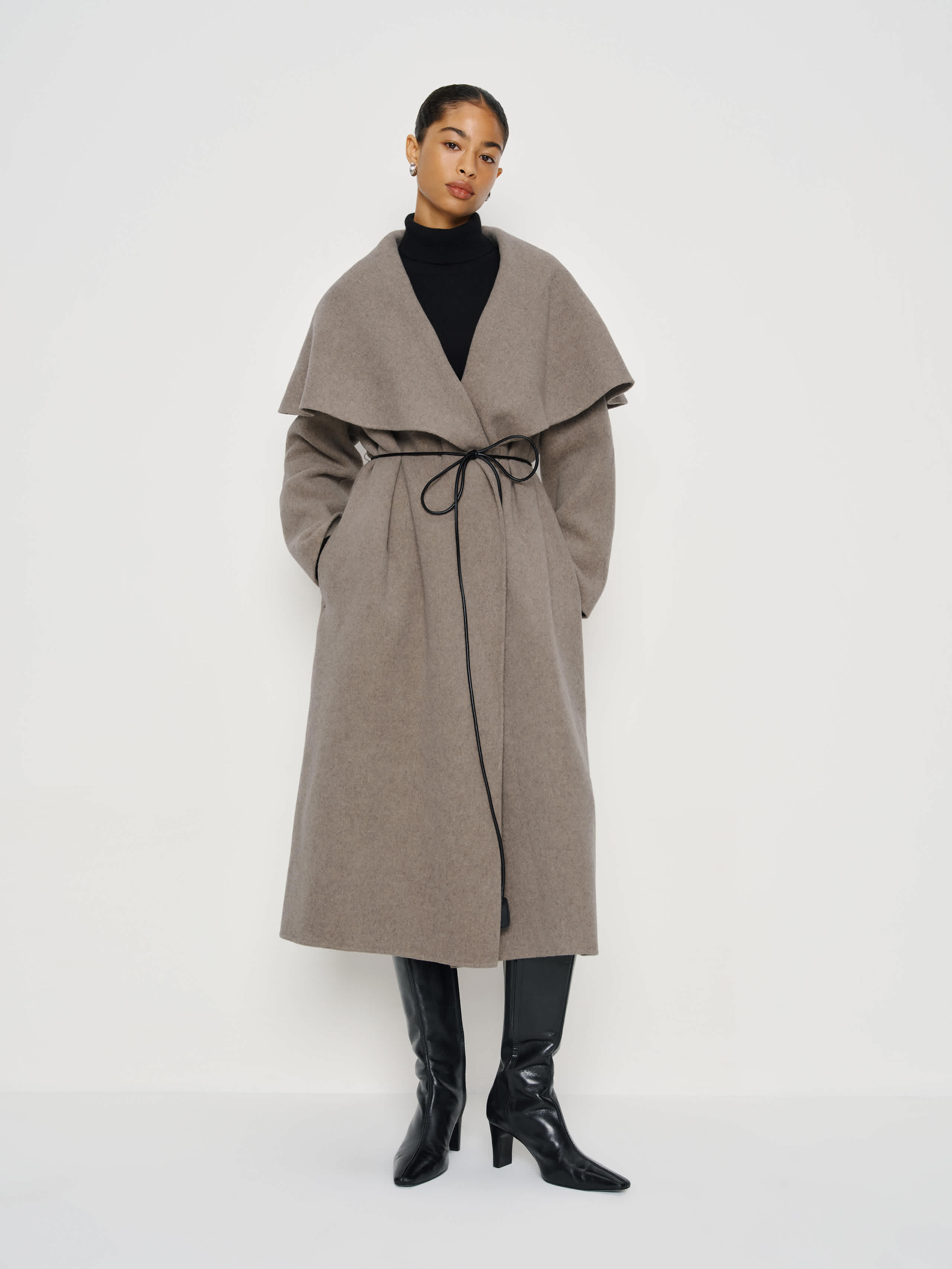 Reformation Kay Double Faced Coat In Gray