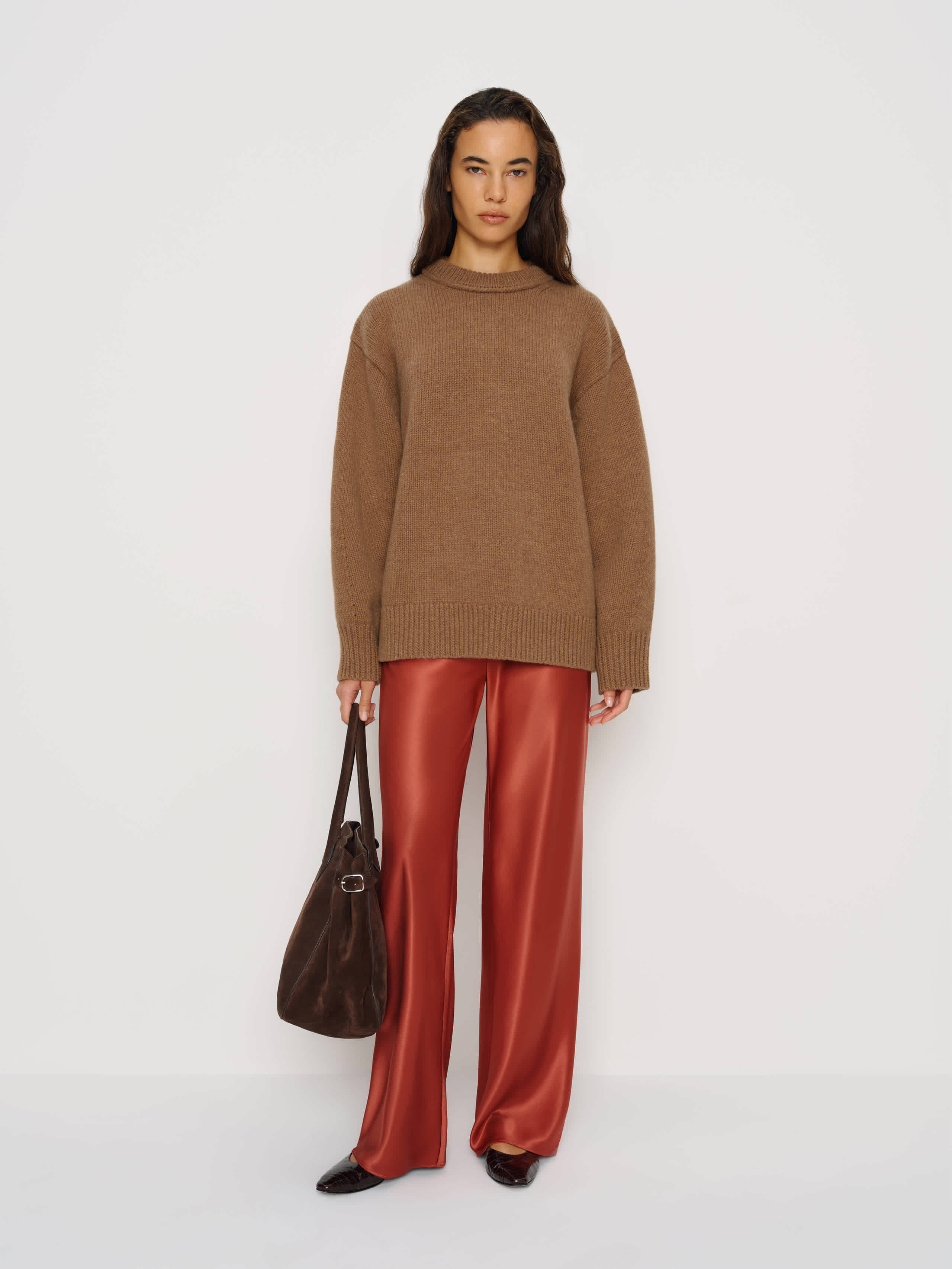 Reformation Jo Regenerative Wool Oversized Crew In Multi