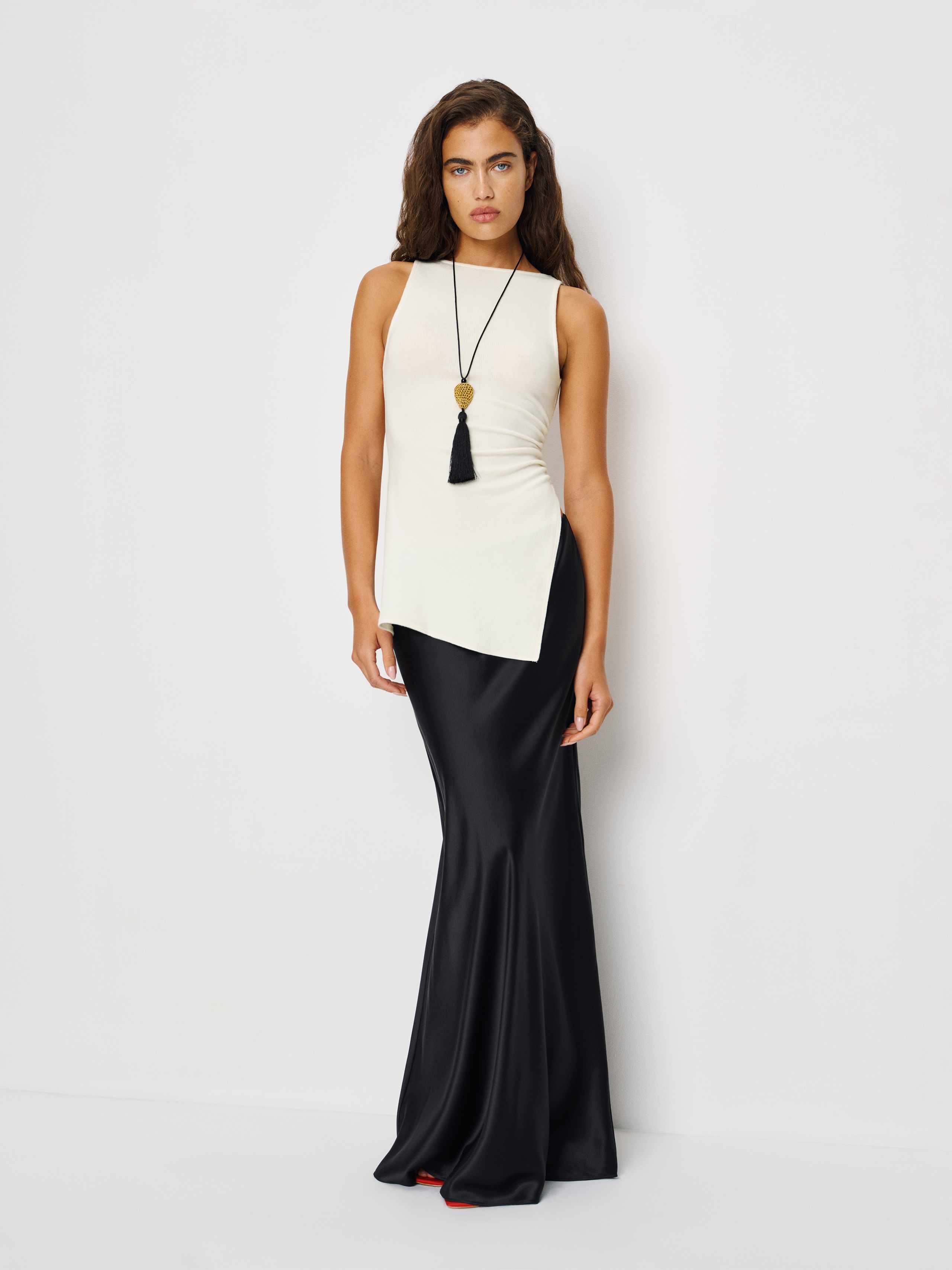 Reformation Walker Knit Top Fior Di Latte In White