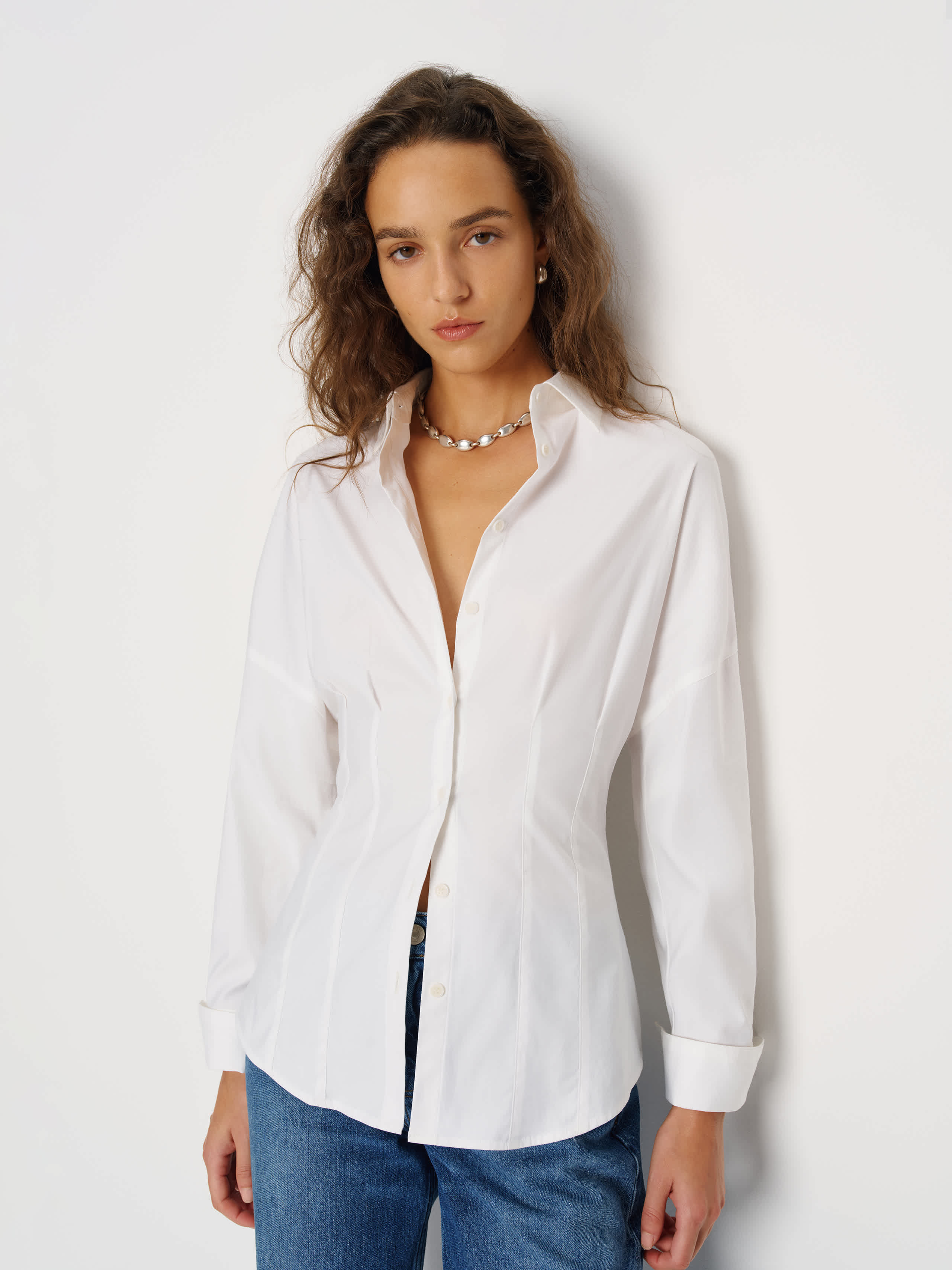 Reformation Vanta Shirt In White