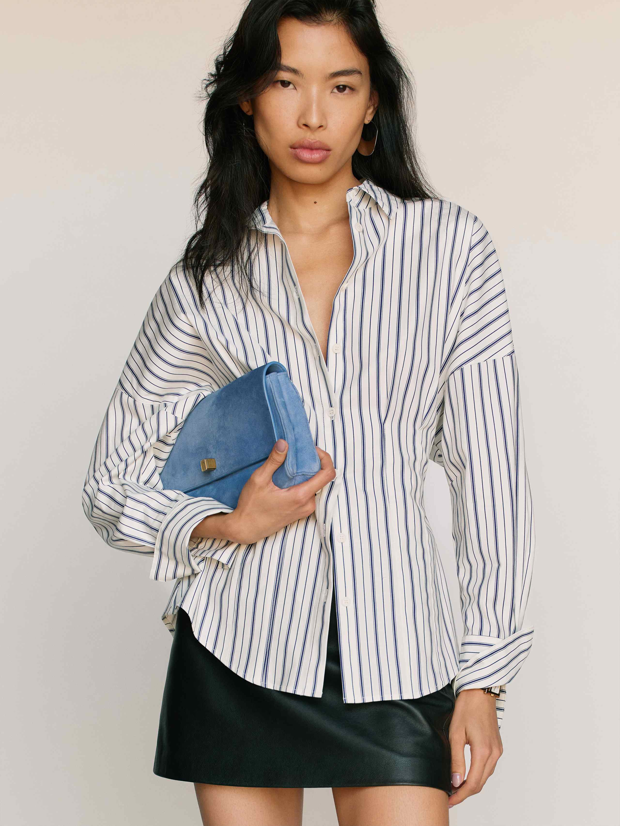 Reformation Vanta Shirt In Multi