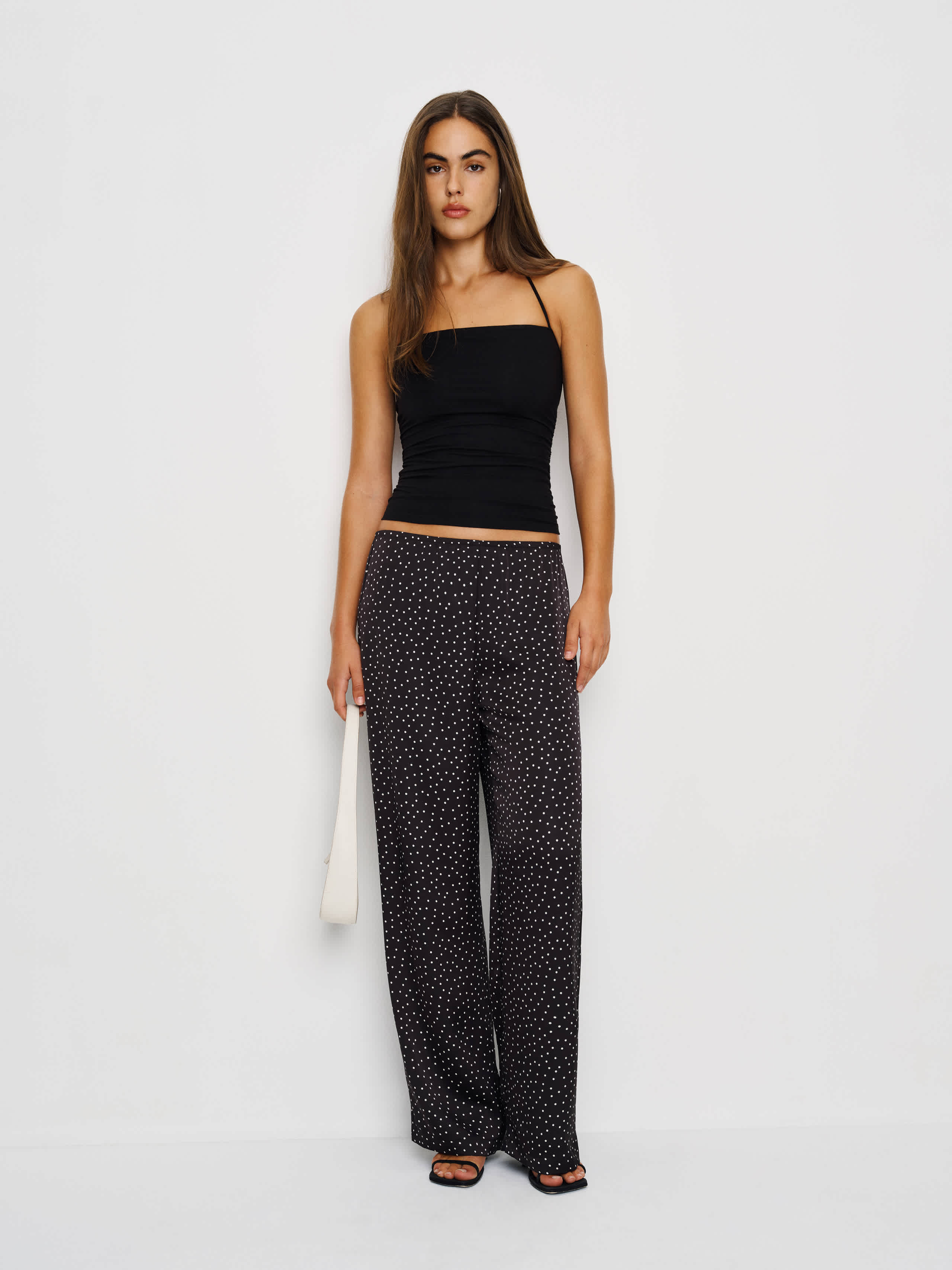 Reformation Joni Knit Top In Black