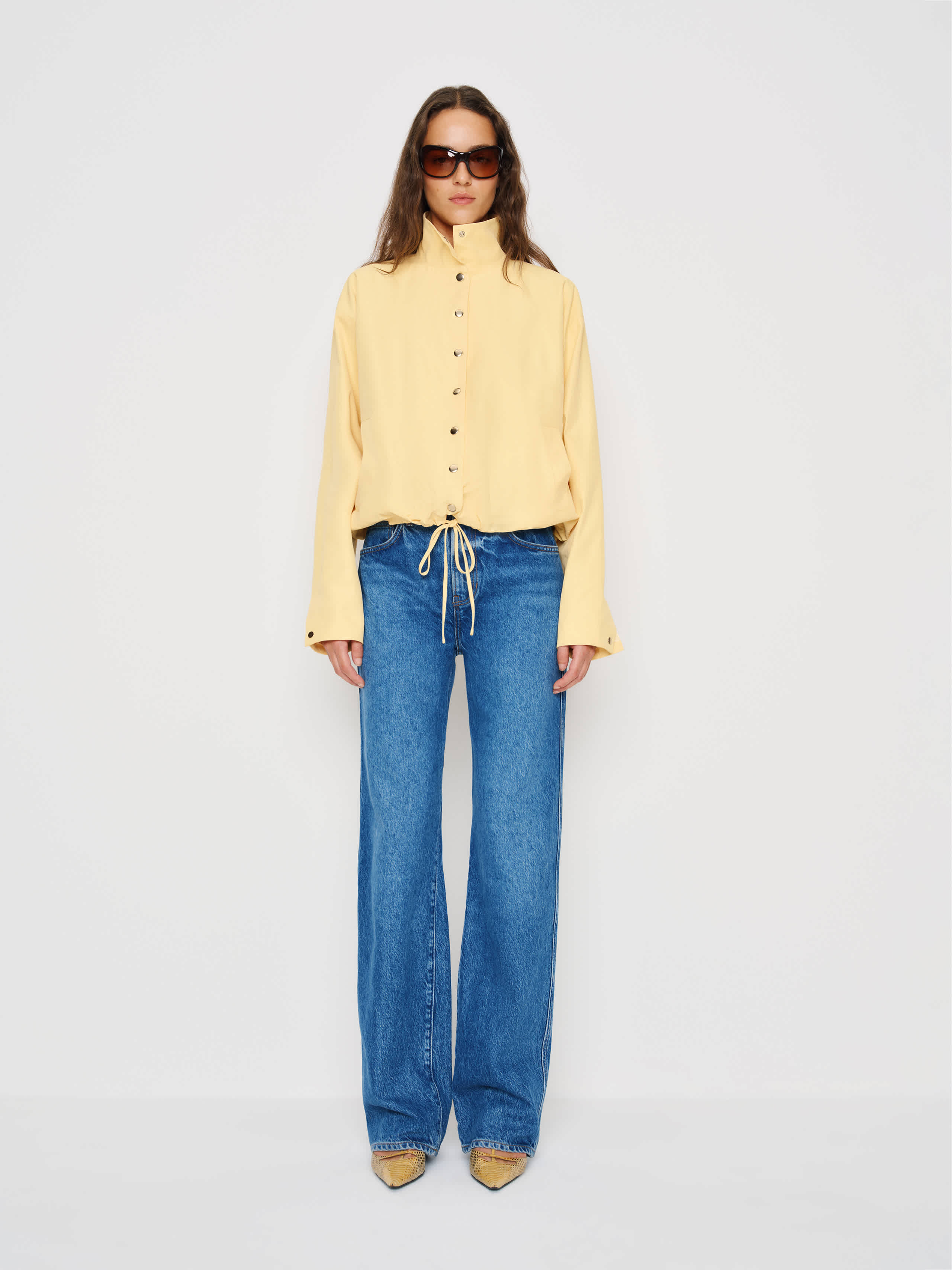 Reformation Lennon Jacket In Yellow