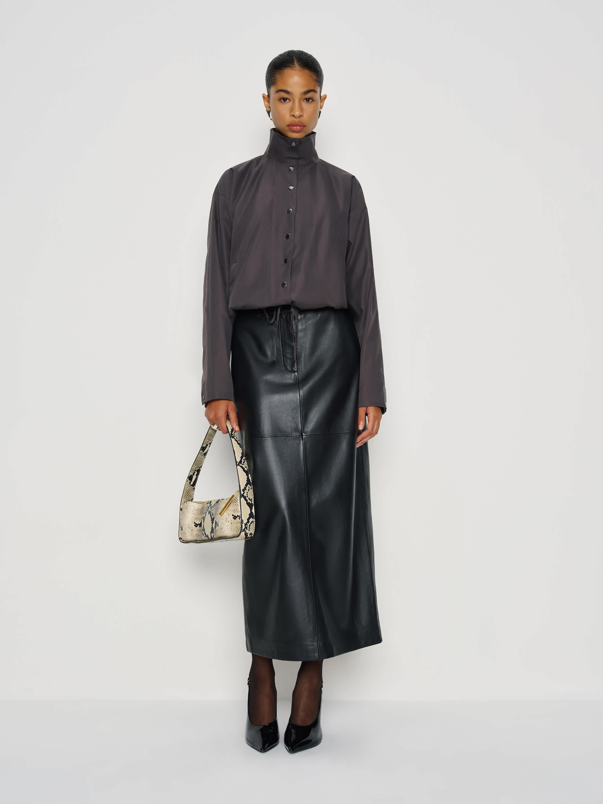 Reformation Lennon Jacket In Black