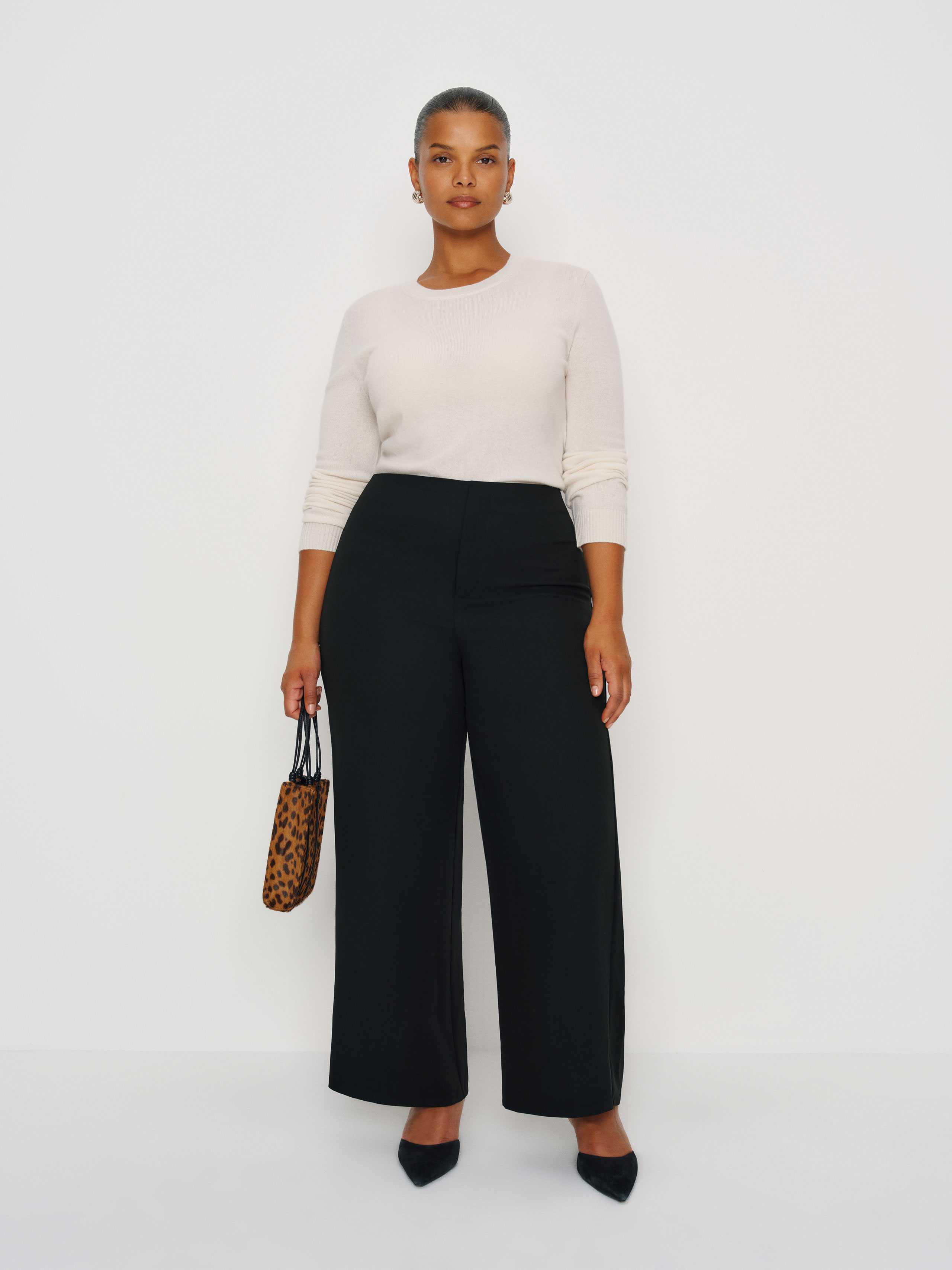 Reformation Joni Cropped Pant Es In Black