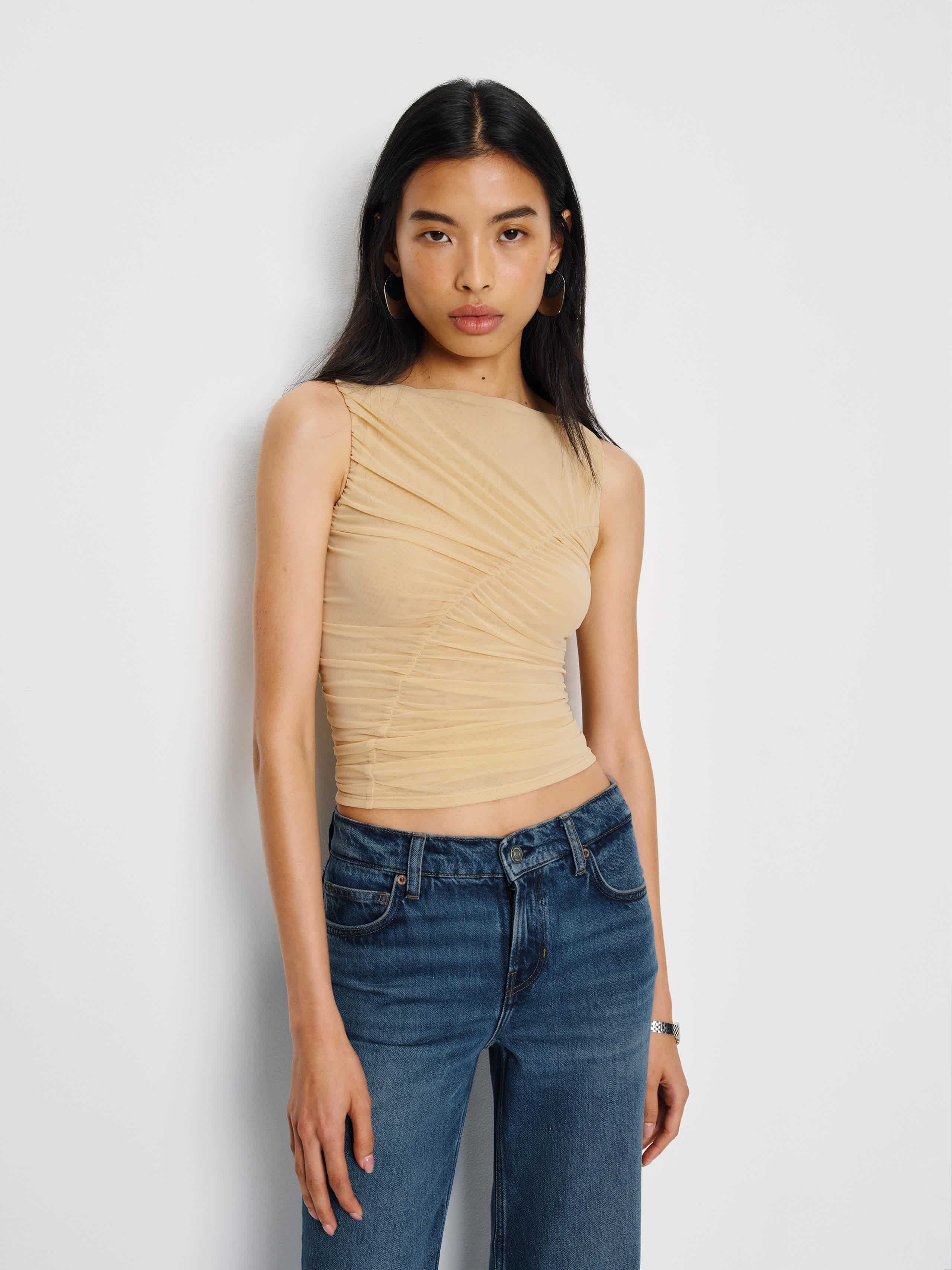Reformation Rosie Knit Top In Neutral