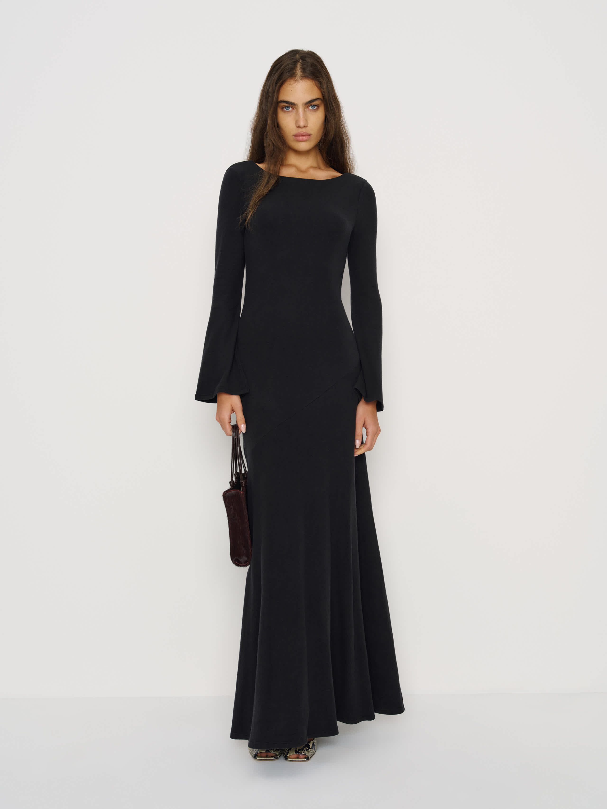 Reformation Florence Knit Dress In Black