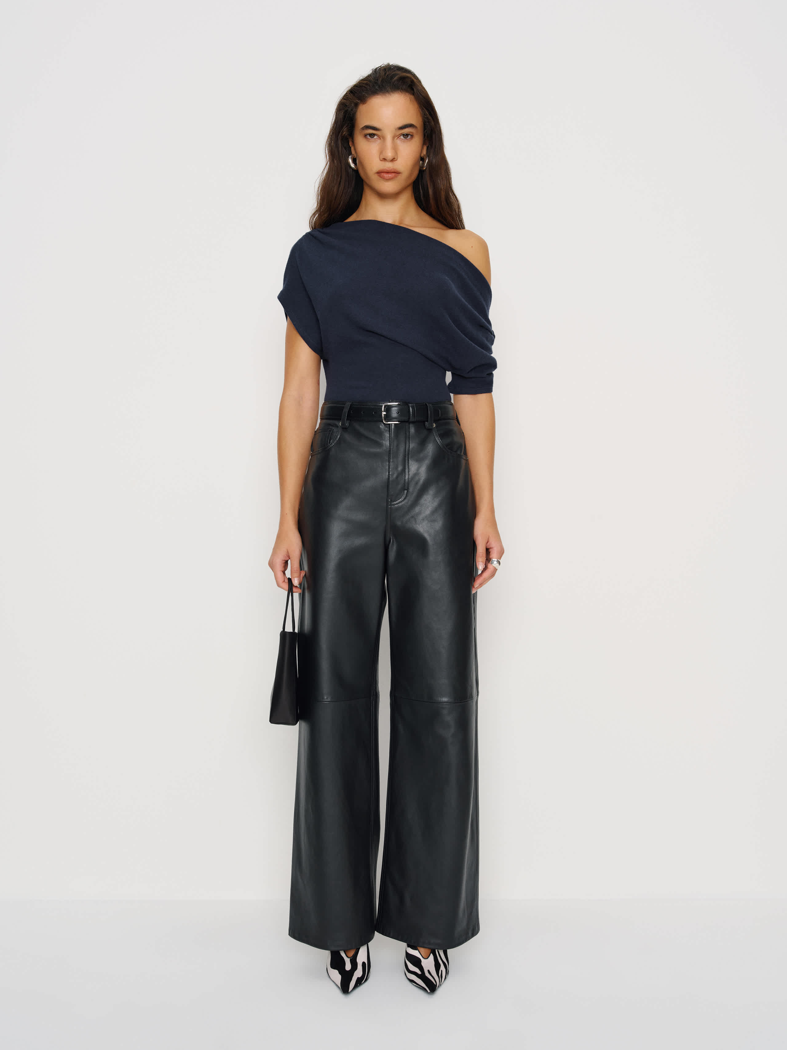 Reformation Iris Knit Top In Blue