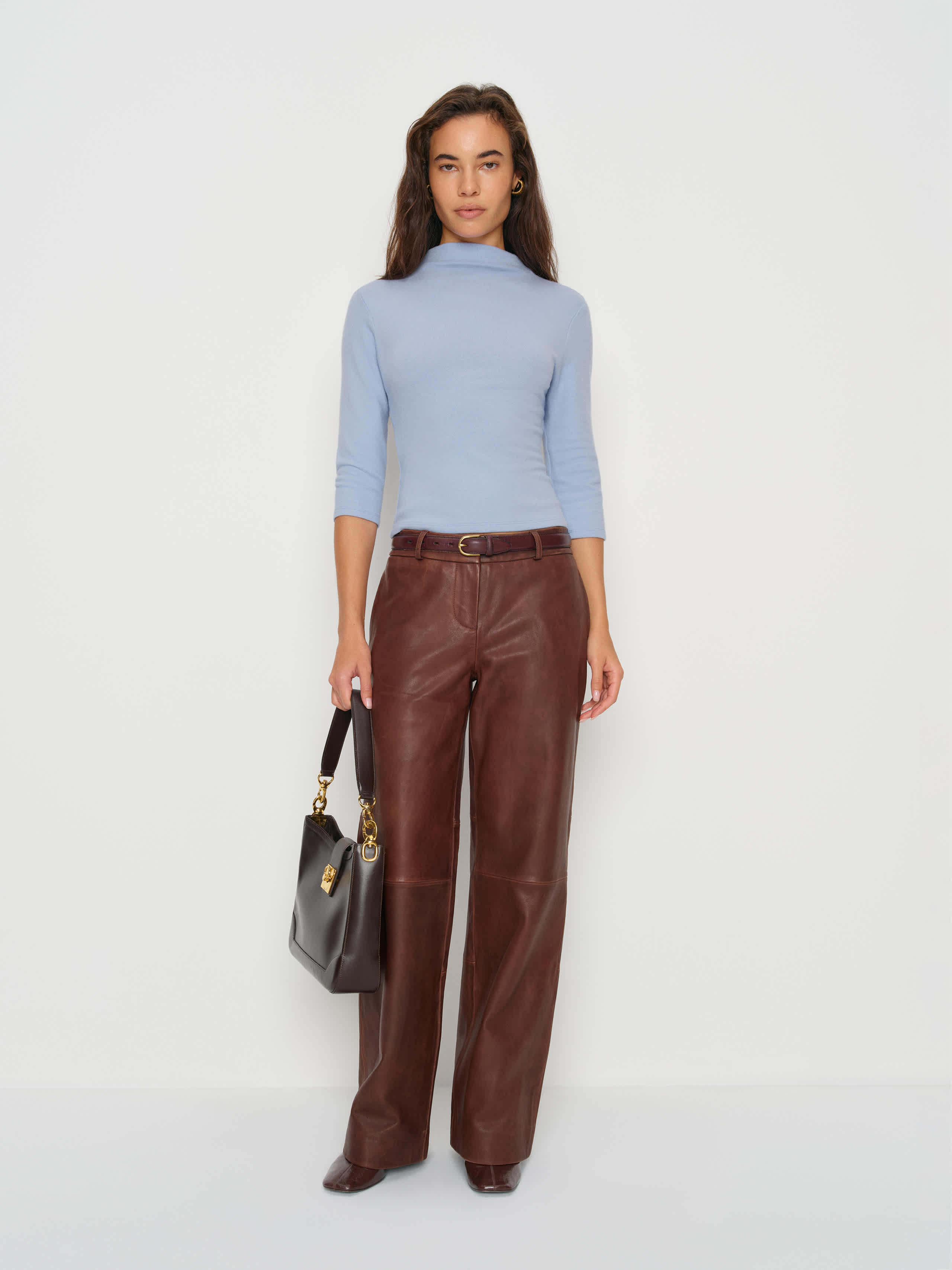 Reformation Camille Knit Top In Blue