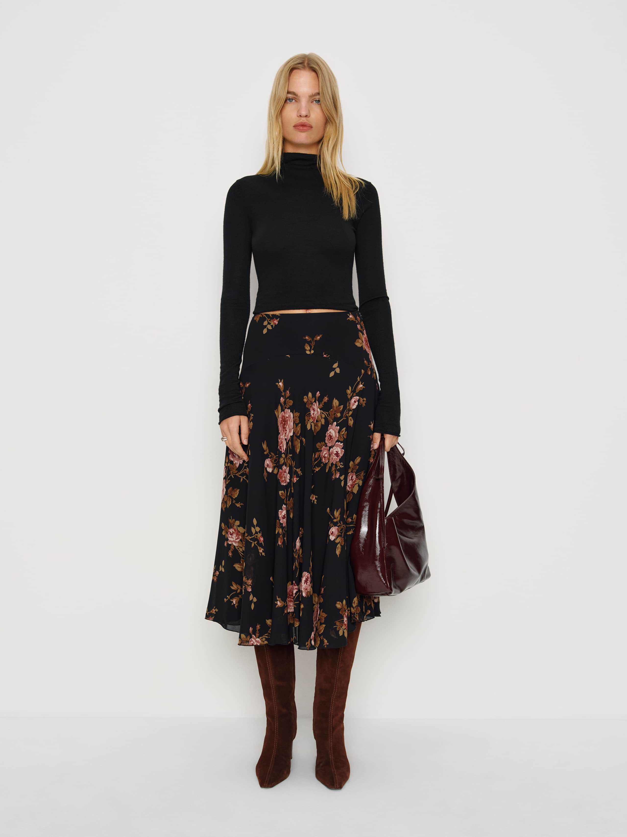 Reformation Sophie Skirt In Purple