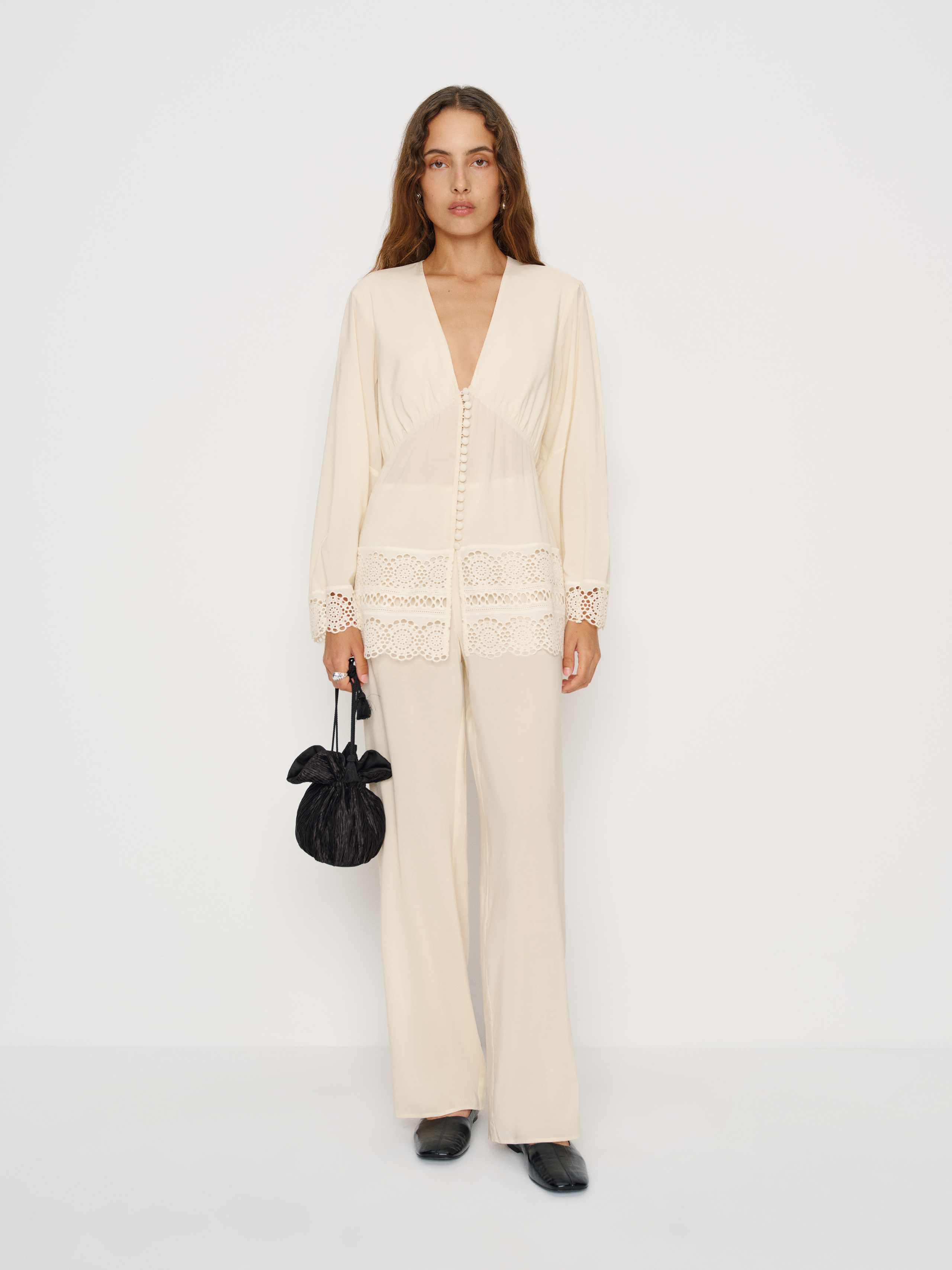 Reformation Nadia Two Piece In Neutral