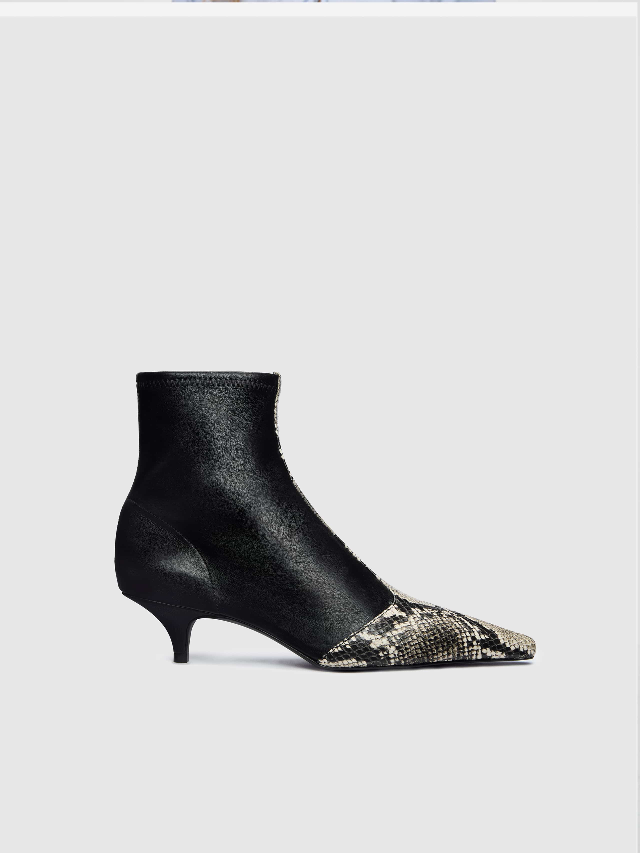 Reformation Robbie Ankle Boot In Black