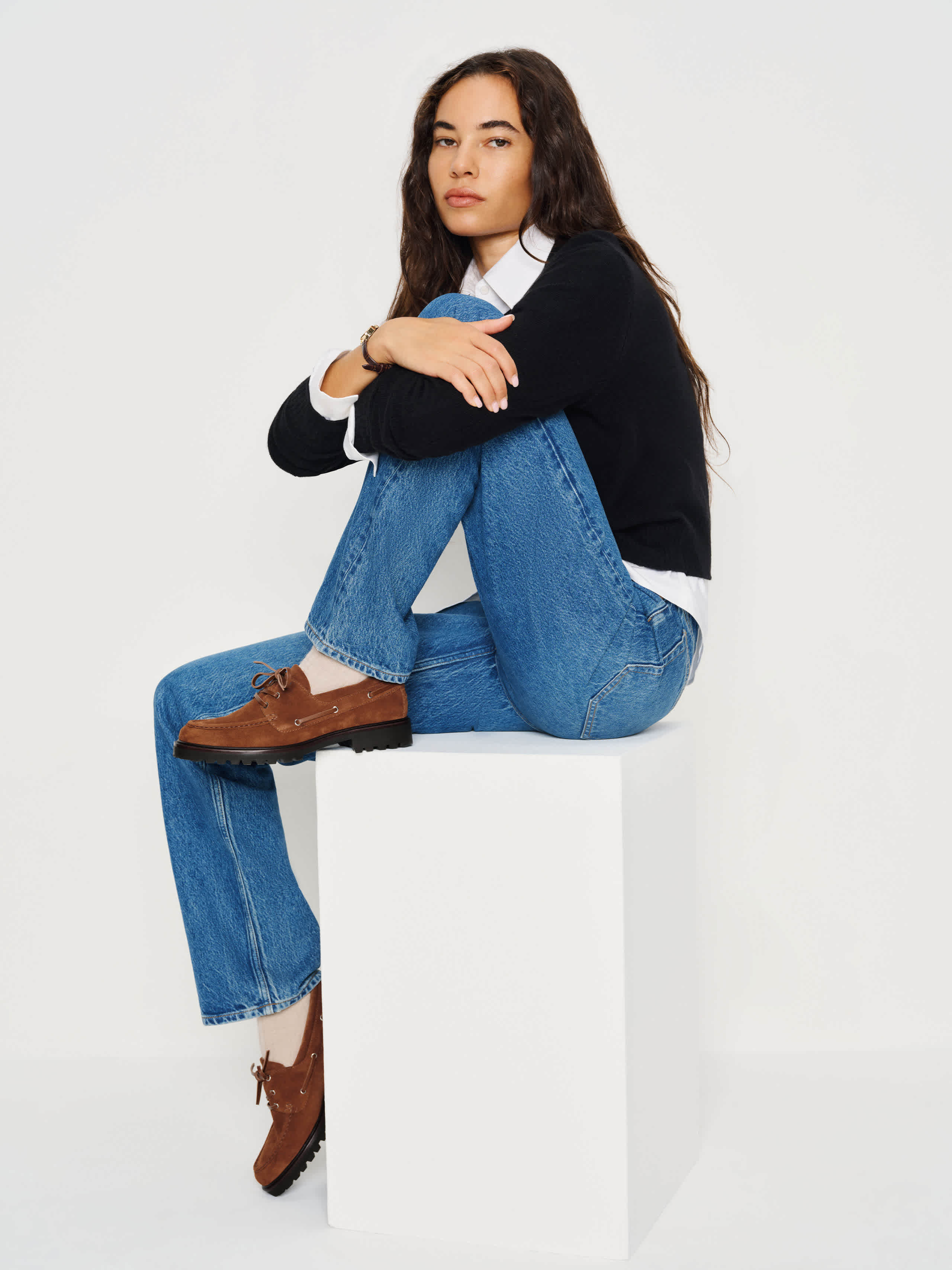 Reformation Oakland Boat Loafer In Brown