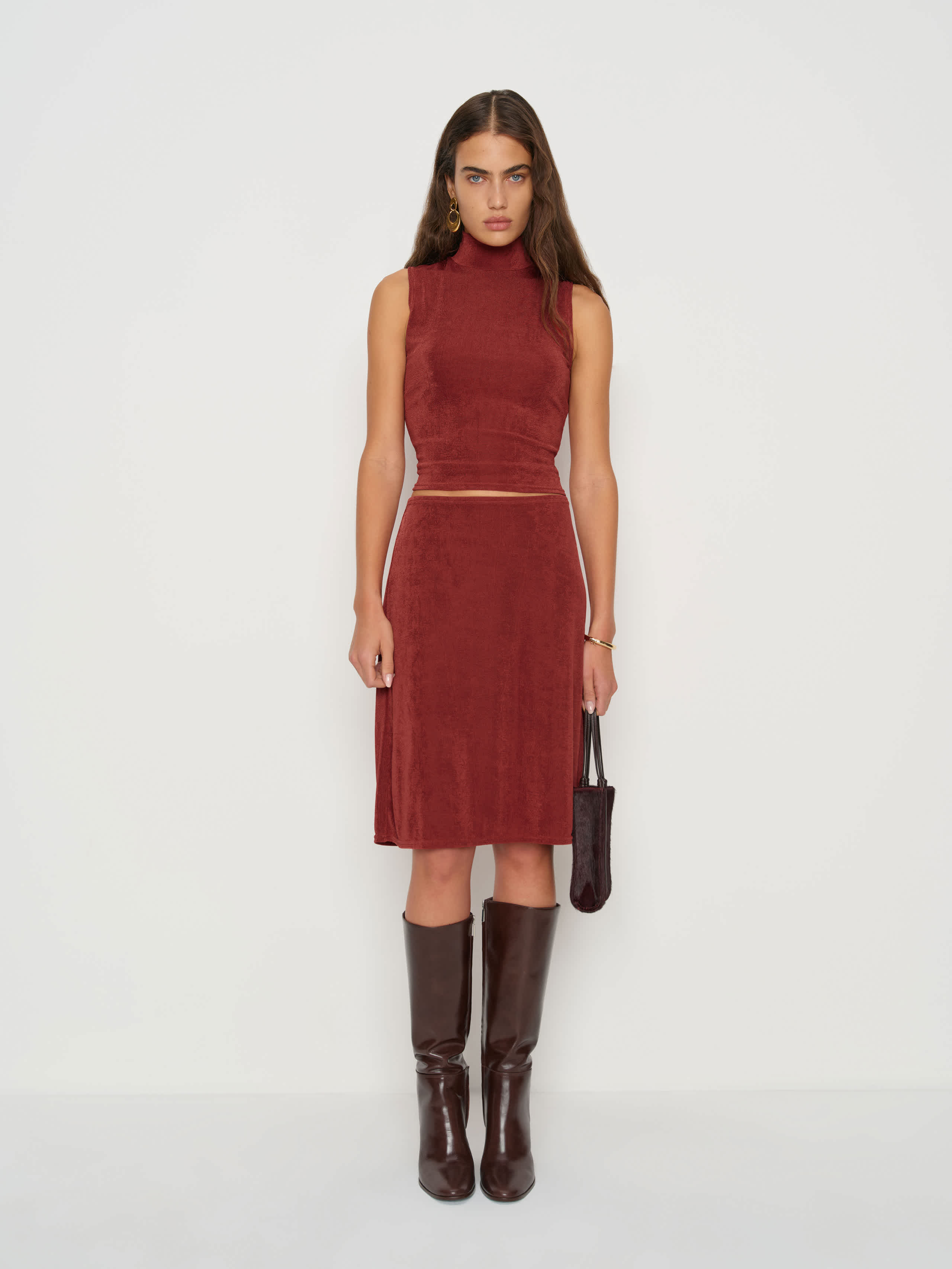 Reformation Shaye Knit Two Piece In Pink