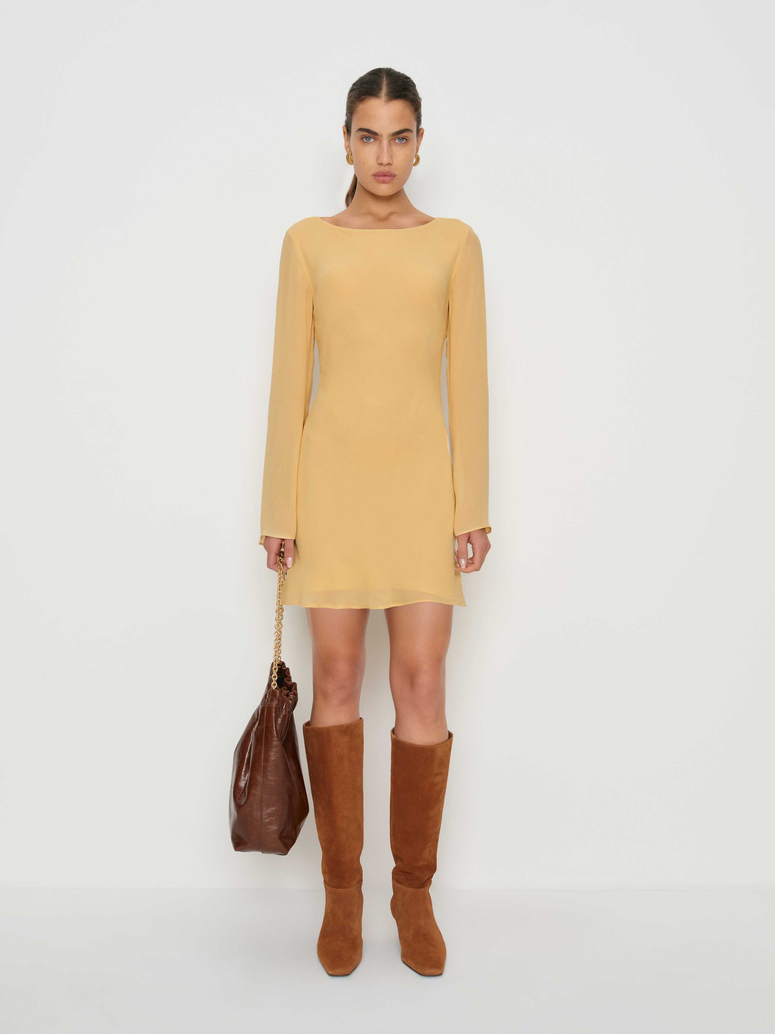 Reformation Esra Mini Dress In Yellow