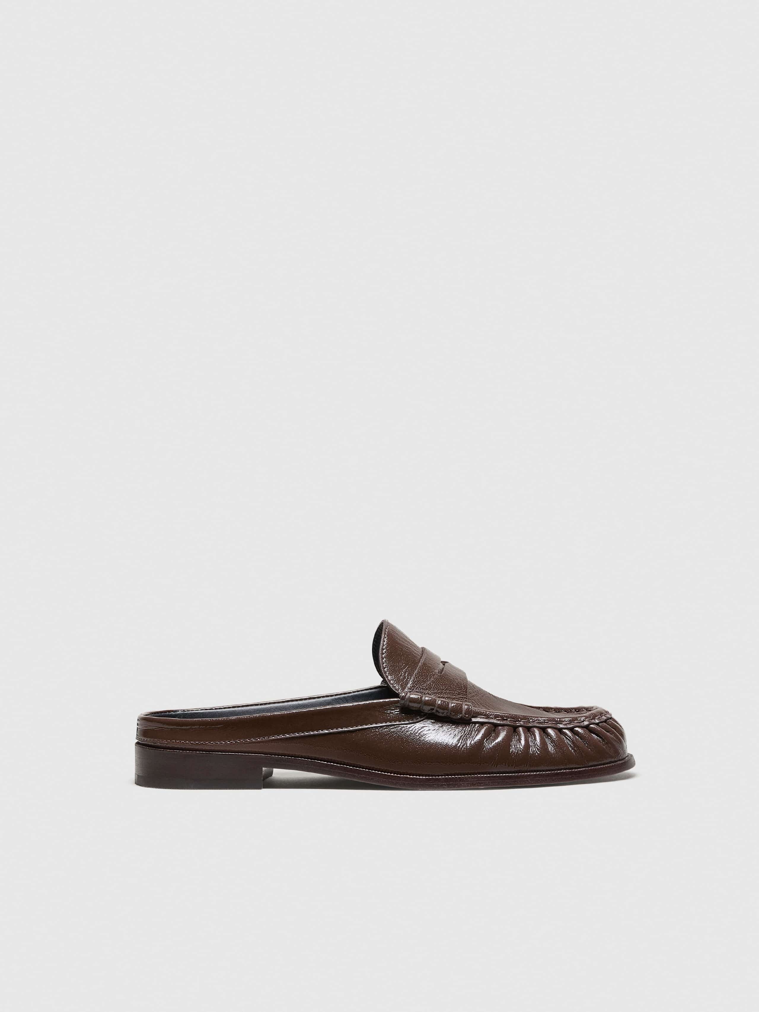 Reformation Francine Loafer Mule In Brown