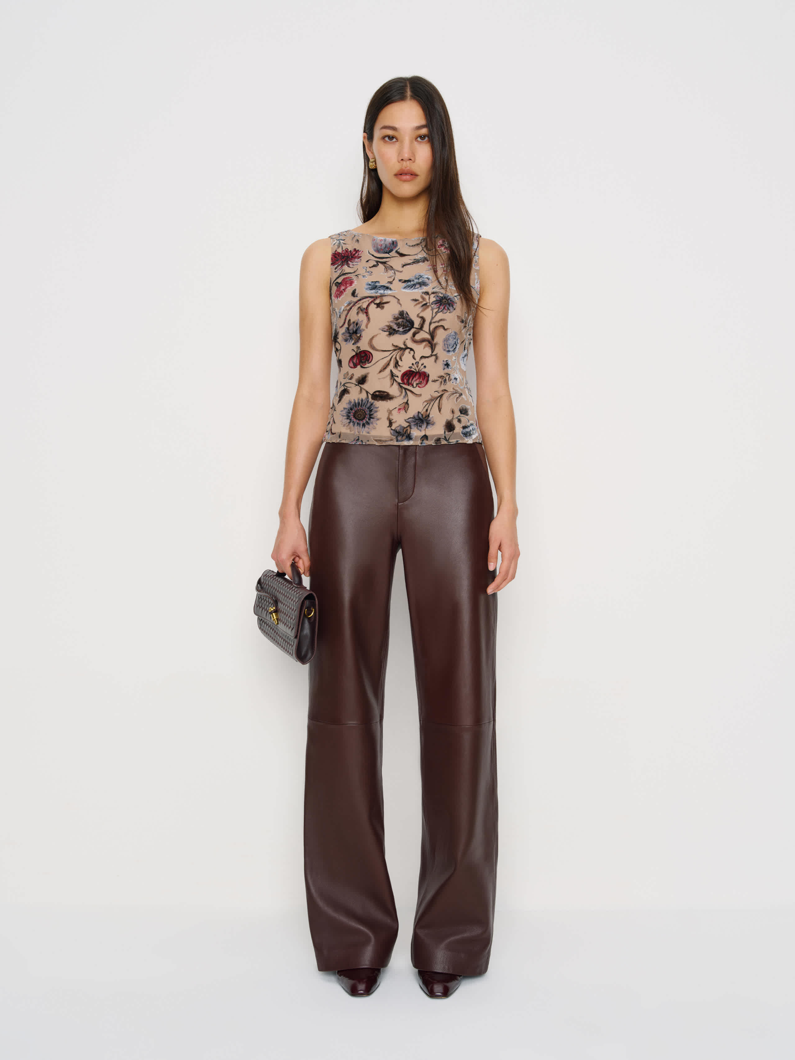 Reformation Evelina Velvet Top In Multi