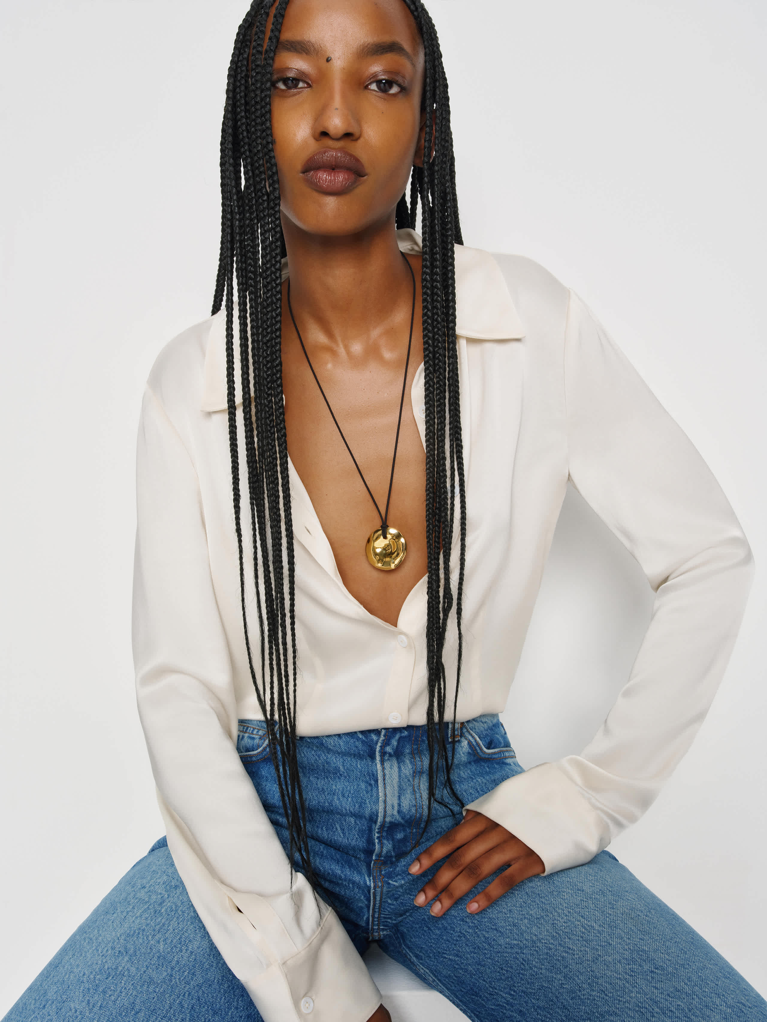Reformation Estelle Necklace In Gold