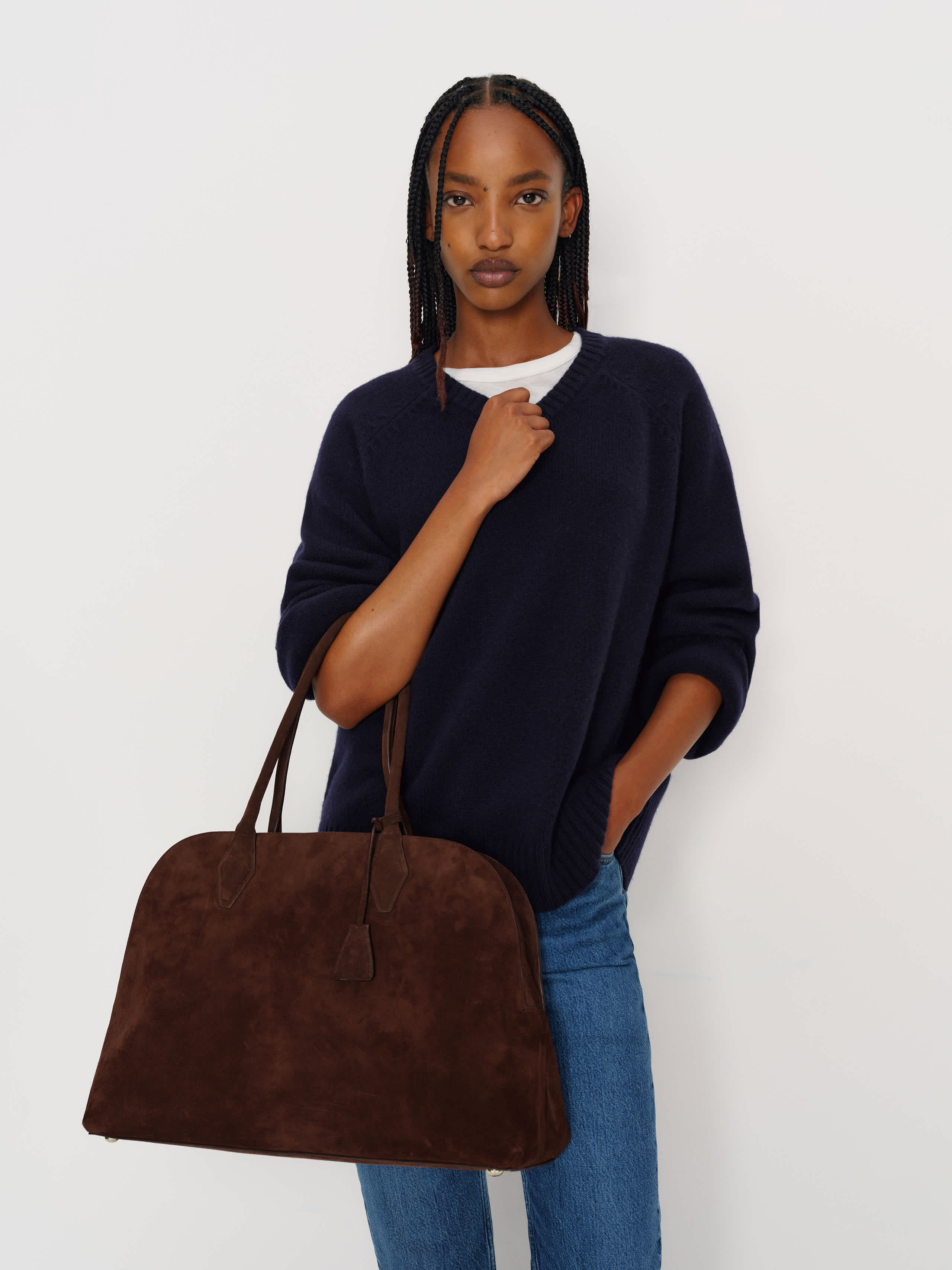 Reformation Oversized Seraphina Tote In Brown