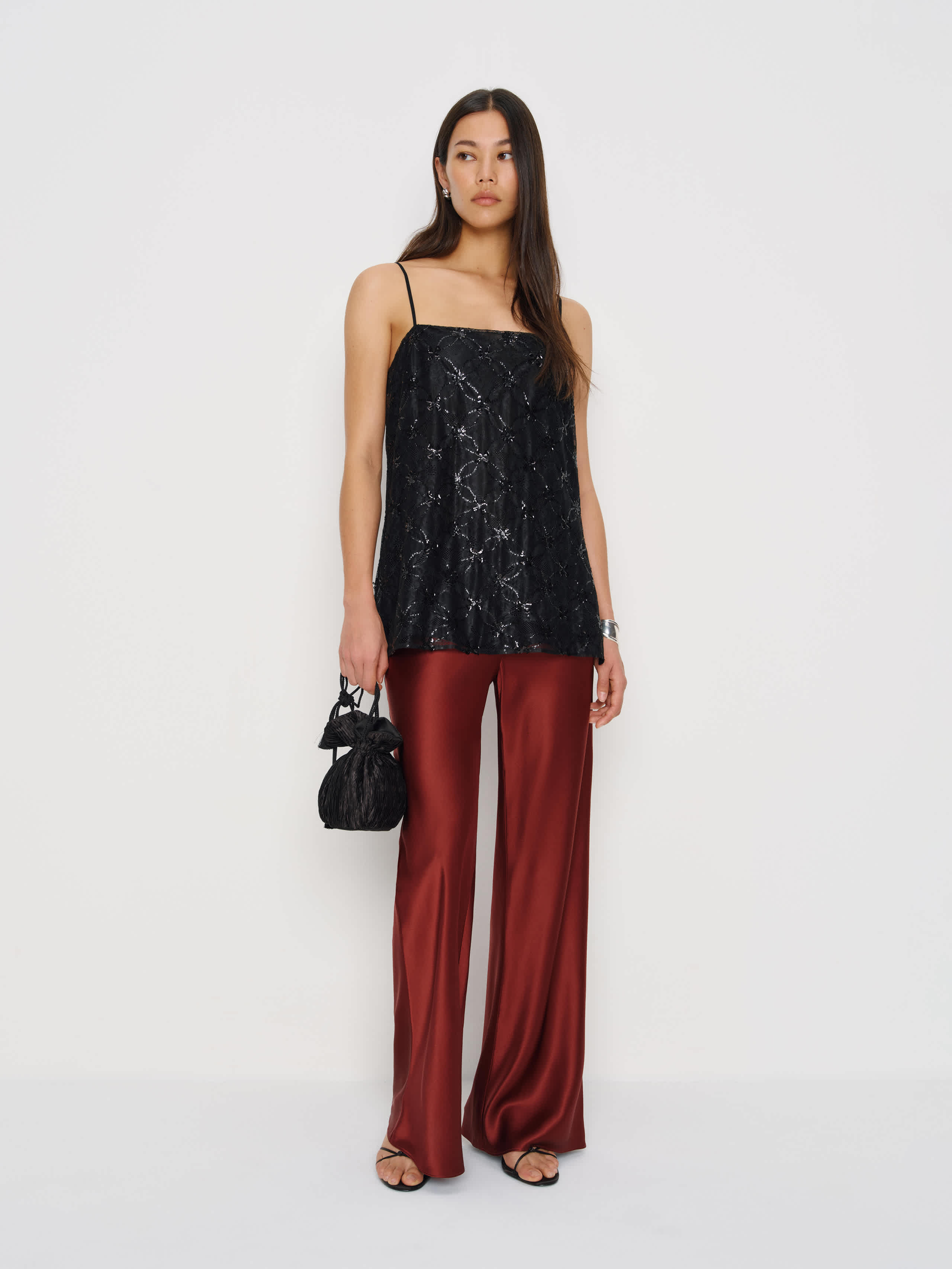 Reformation Ines Top In Black