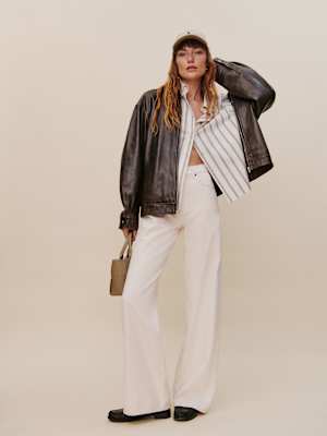 Jean large ample à taille haute Cary
