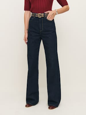Jean large ample à taille haute Cary