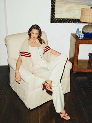 Sienna Oversized Cotton V Neck Sweater