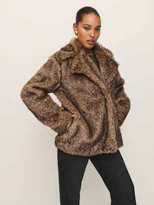 Manteau en fausse fourrure Ellie