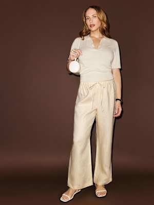 Pantalon court en lin Olina