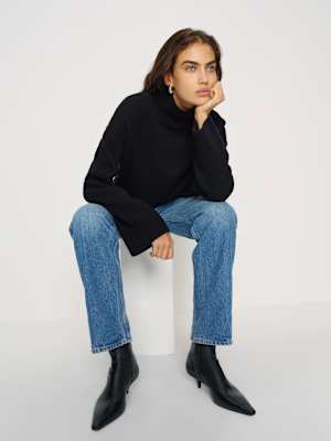 Gale Satin Mid Rise Bias Pant