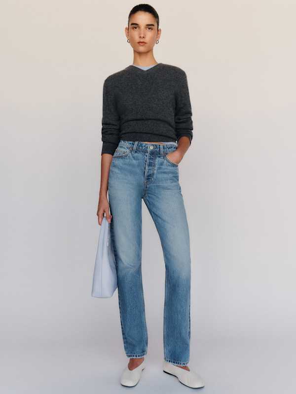 Cynthia High Rise Straight Jeans - Maiori