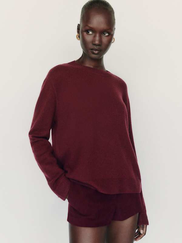 Pull en cachemire Boyfriend - Boysenberry