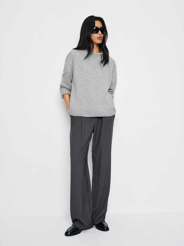 Pull en cachemire Boyfriend - Granit